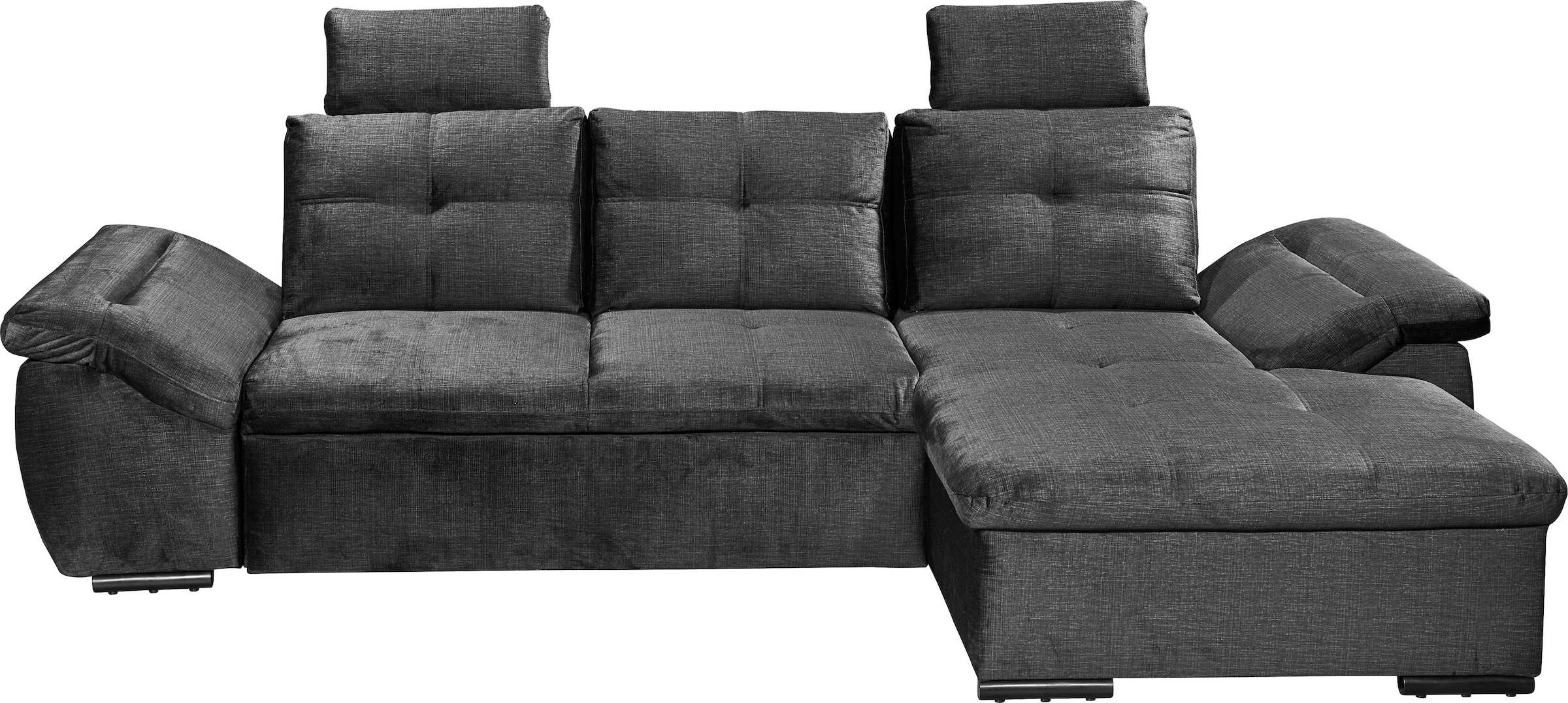 ED EXCITING DESIGN Ecksofa »Alija L-Form«, mit Bettfunktion, Armteilverstellung & Kopfstützen