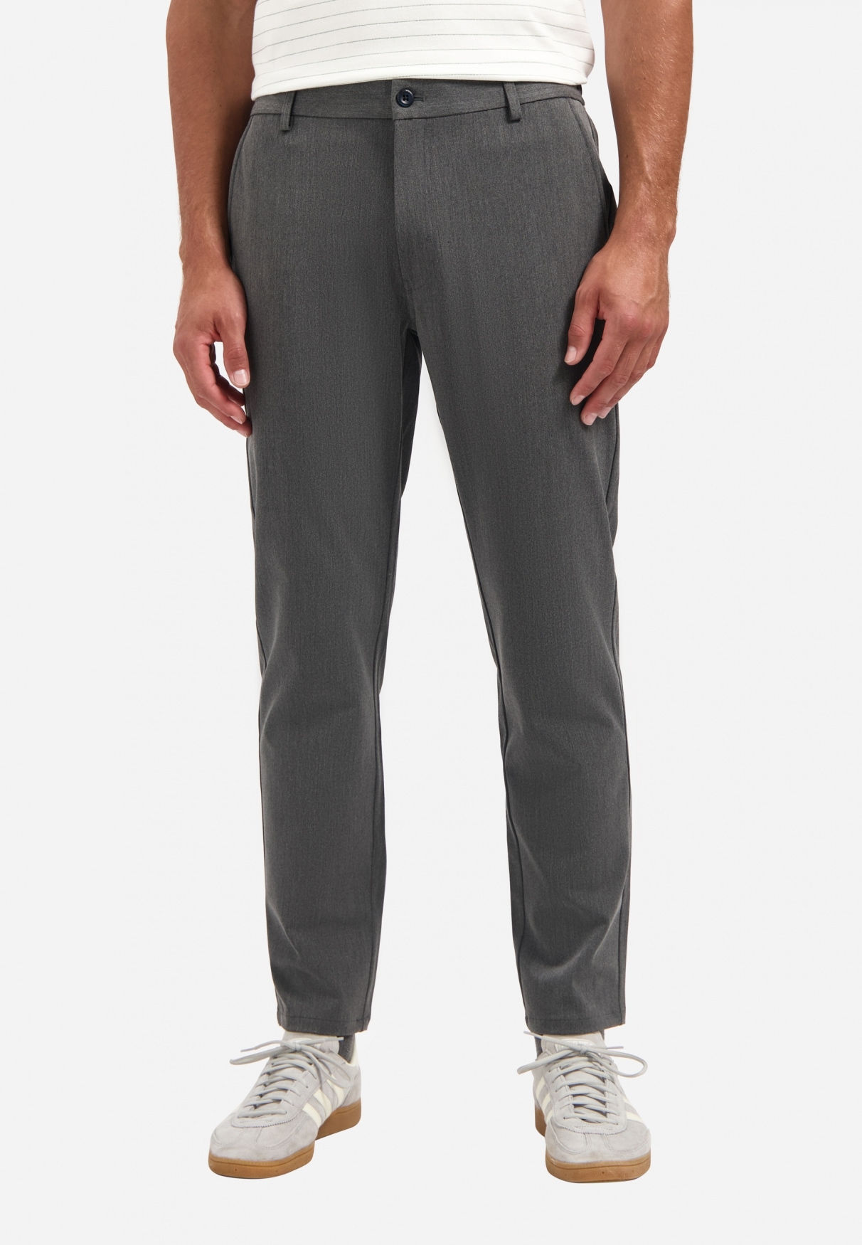 NO EXCESS Chinohose "No Excess Melierte Stretch-Chinohose Pants Chino Stret günstig online kaufen