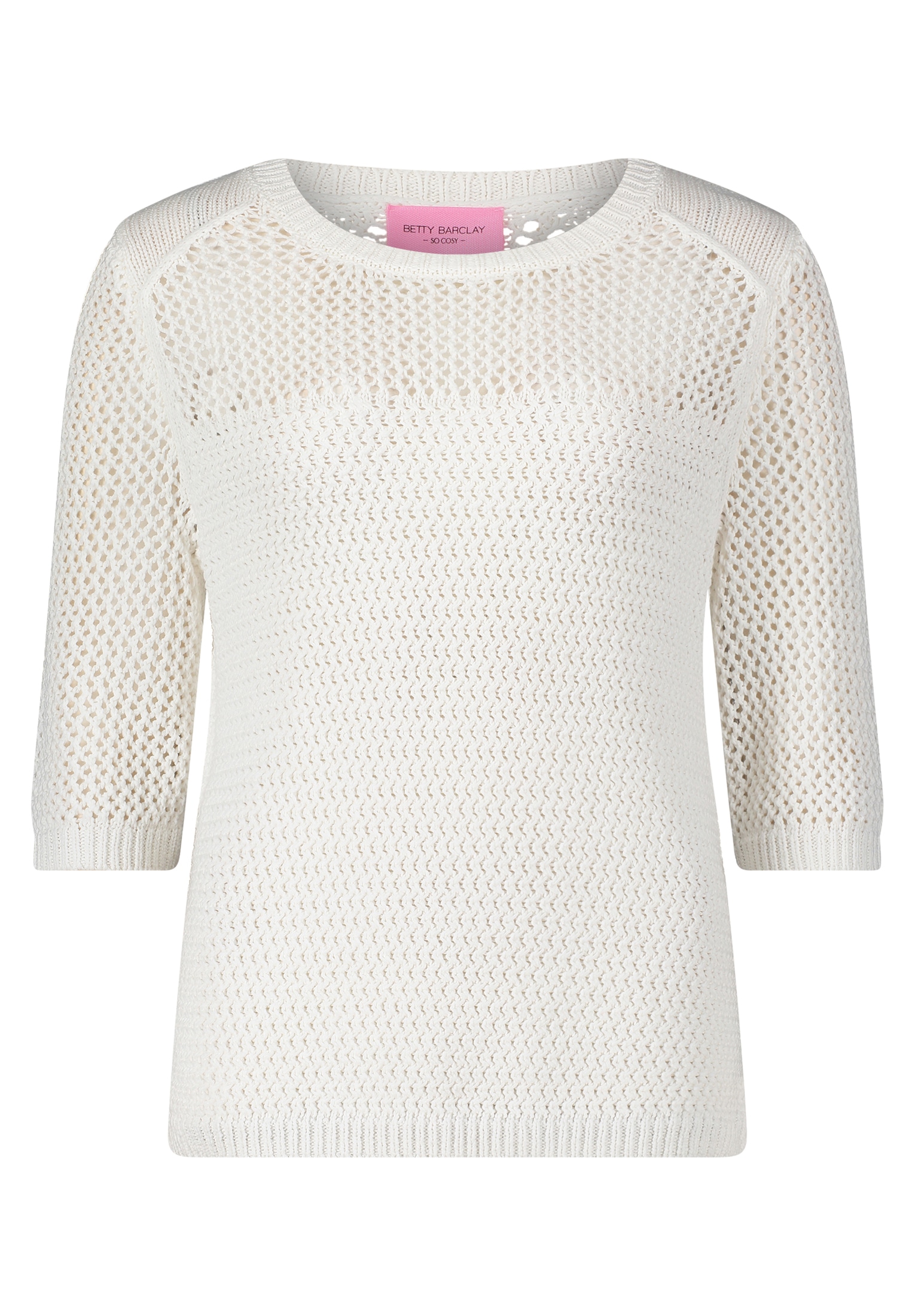 Betty Barclay Kurzarmshirt »Betty Barclay Grobstrick-Pullover mit Strickdetails«, (1 tlg.), Struktur