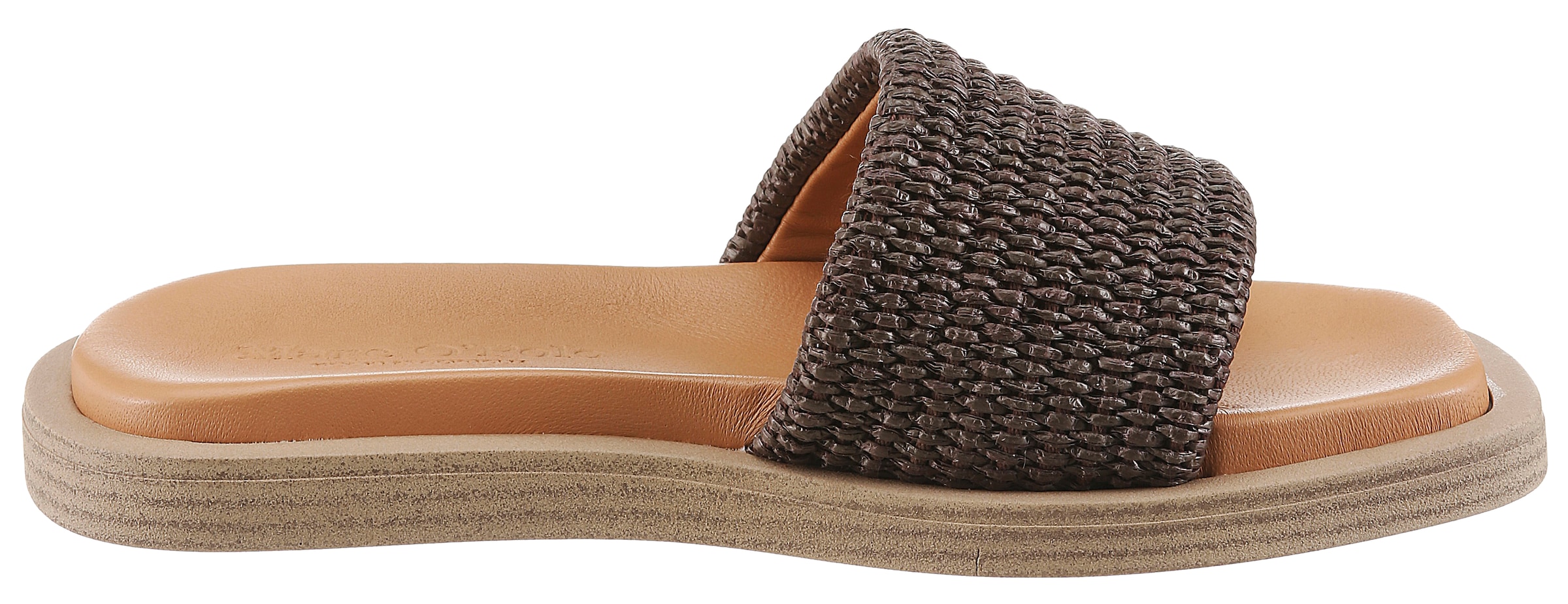 Marc O'Polo Pantolette »Agda«  Sommerschuh, Strandschuh, Urlaubsschuh, in Karreeform