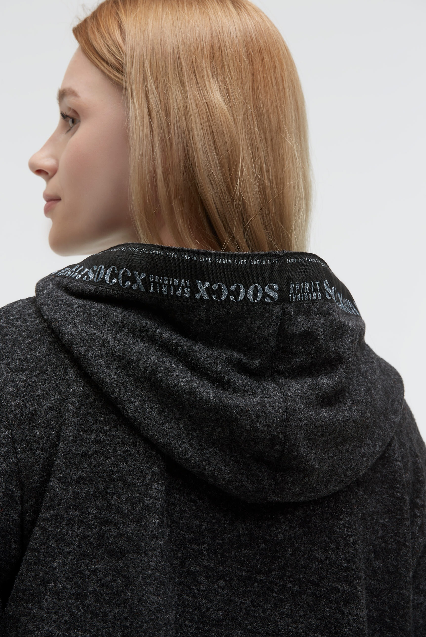 SOCCX Kapuzenpullover, aus Feinstrick