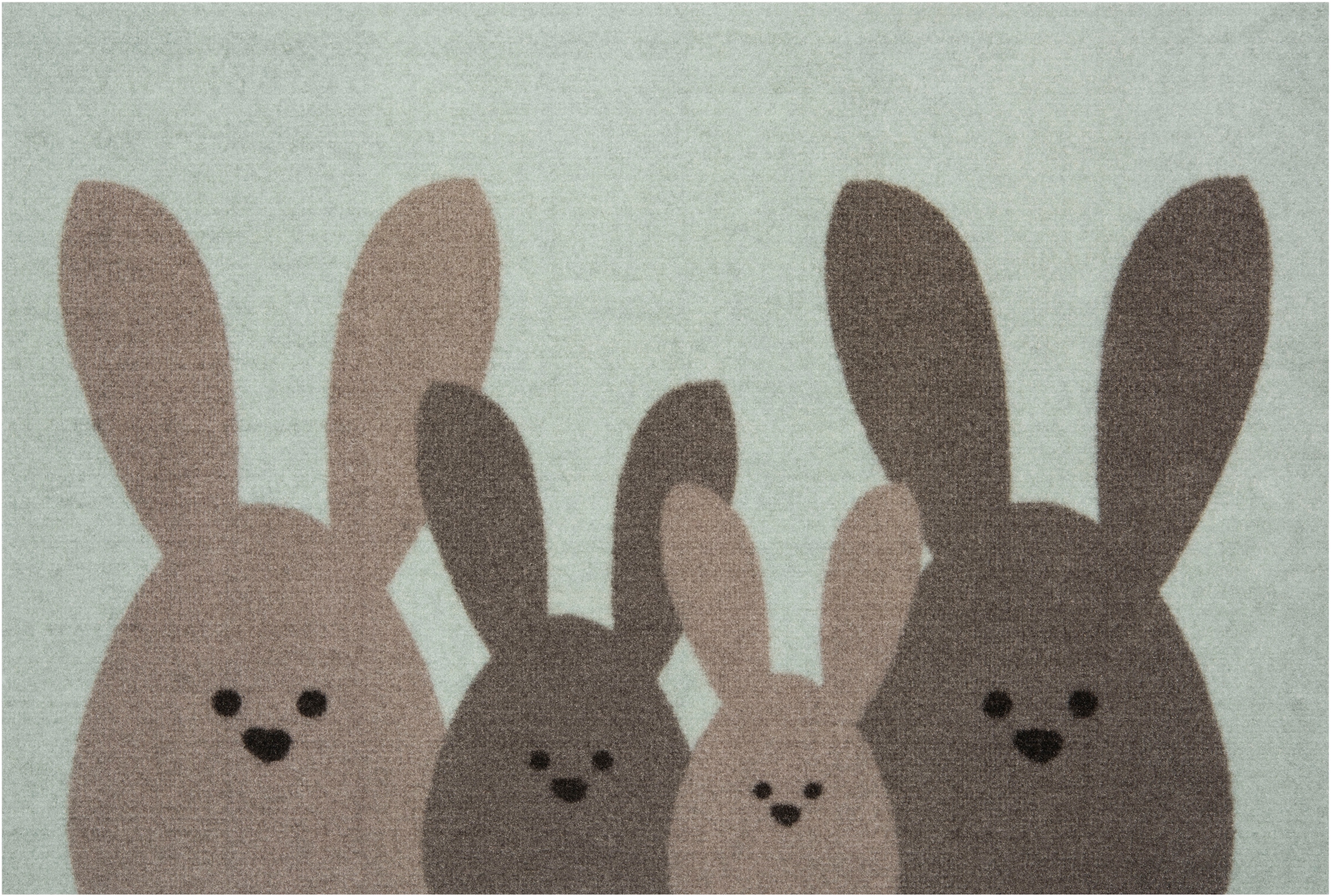 HANSE Home Fußmatte »Bunny Family«, rechteckig, Schmutzfangmatte, In-& Outdoor, Rutschfest, Waschbar, Türmatte, Ostern