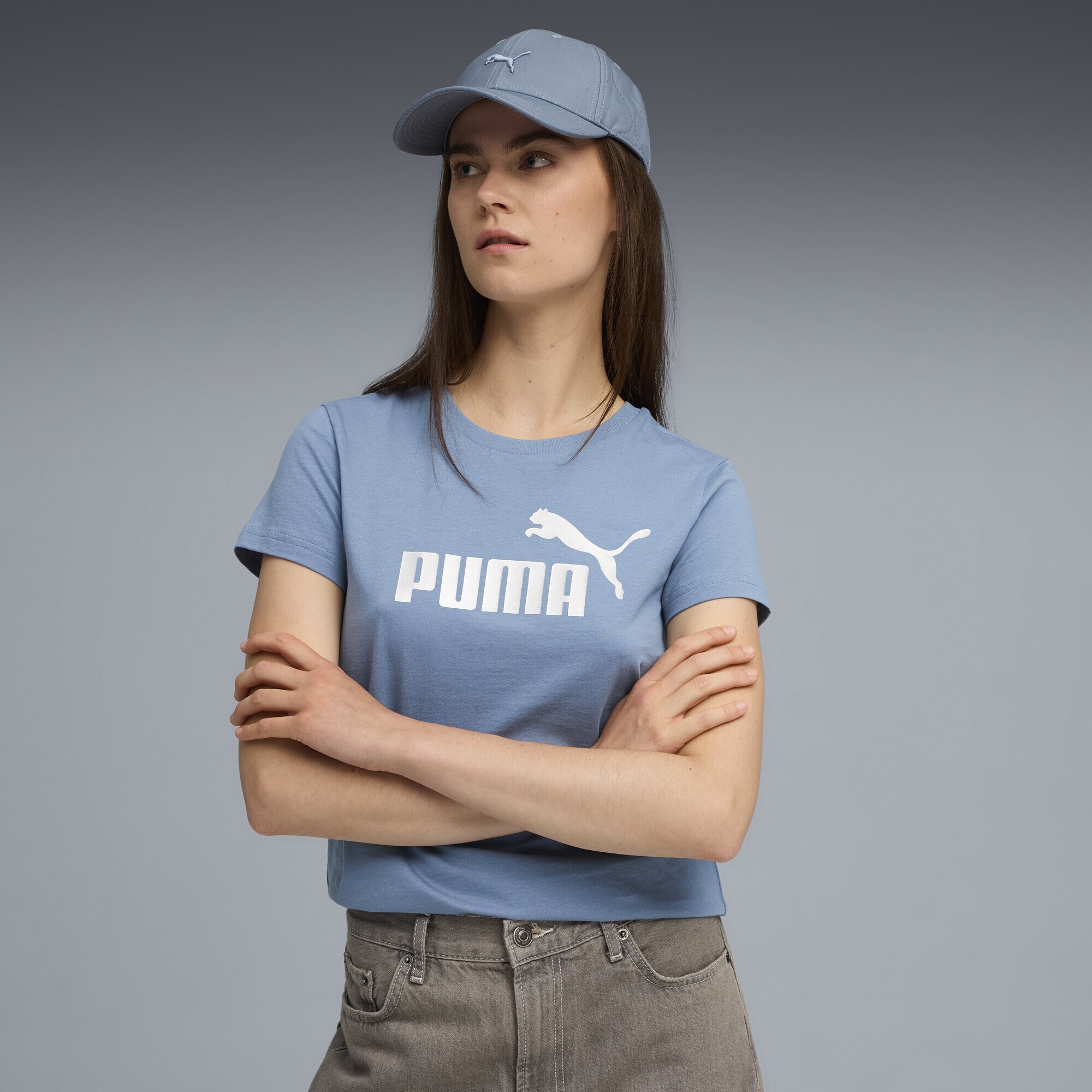 PUMA T-Shirt »ESS METALLIC No. 1 Logo T-Shirt Damen«