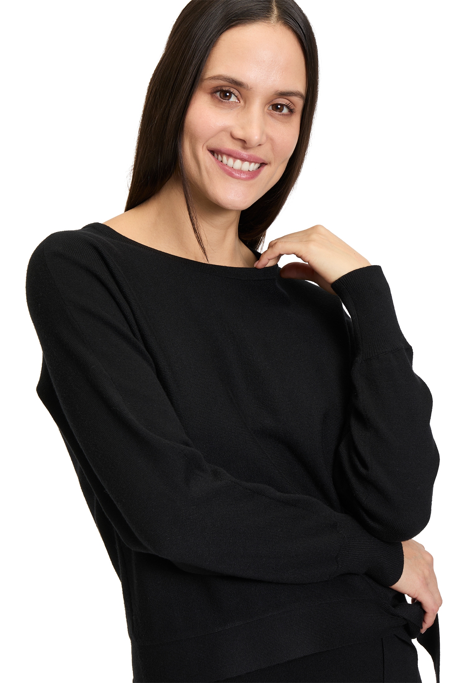 Betty Barclay Strickpullover »Betty Barclay Damen Feinstrickpullover langarm«, (1 tlg.), Bindeband