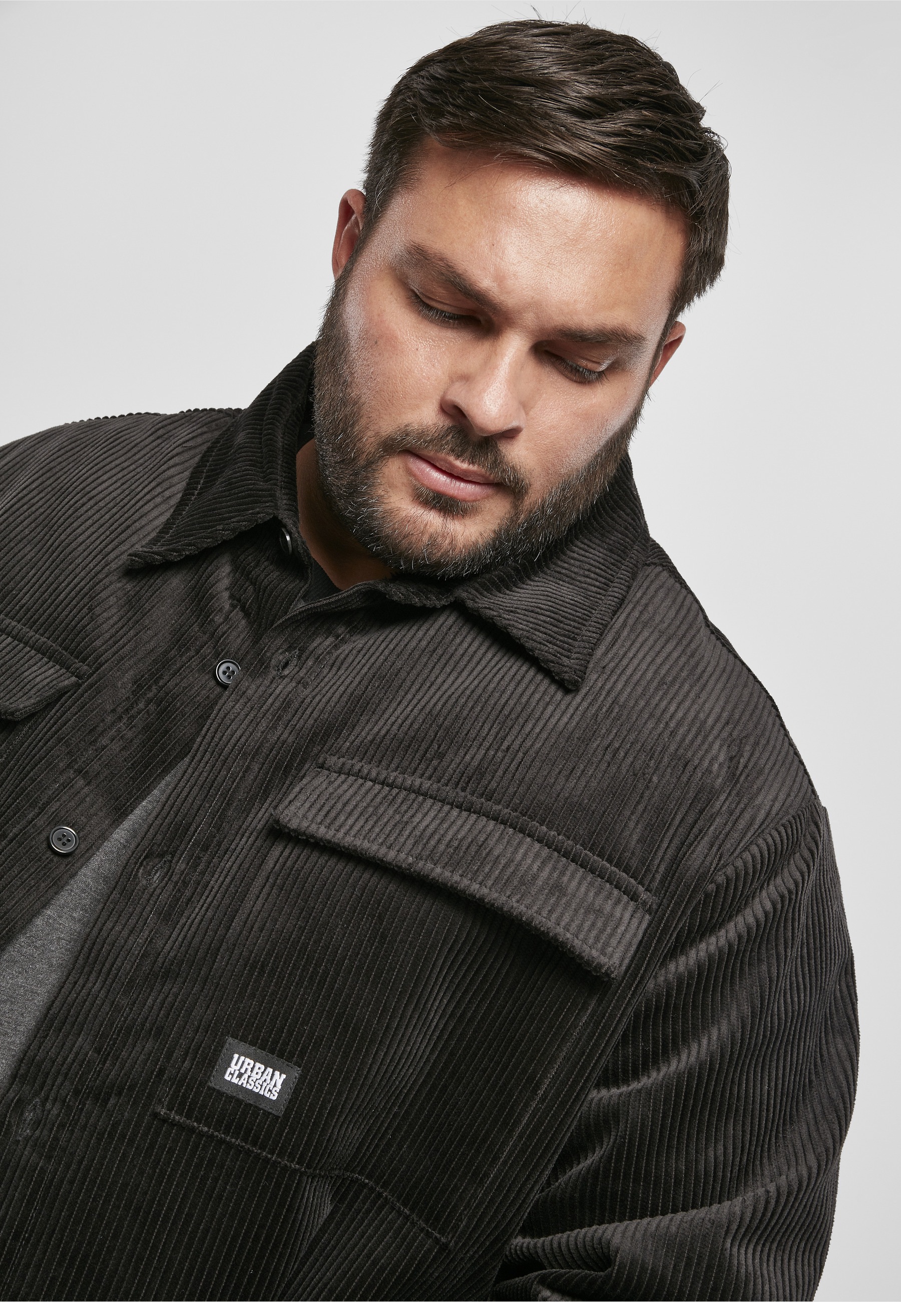 URBAN CLASSICS Cordjacke »Urban Classics Herren Corduroy Shirt Jacket« 1 Stk. tlg. ohne Kapuze
