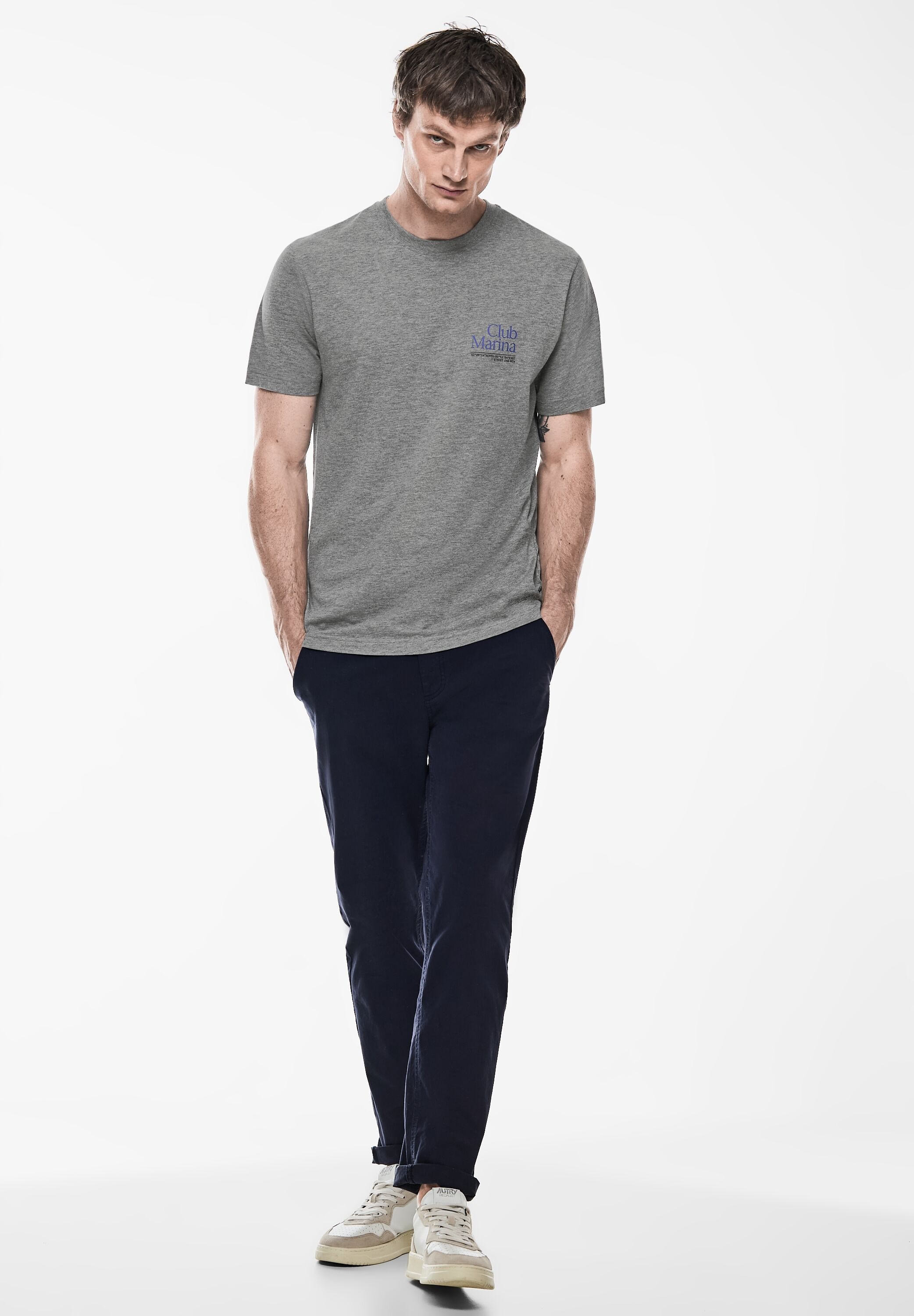 STREET ONE MEN T-Shirt aus reiner Baumwolle