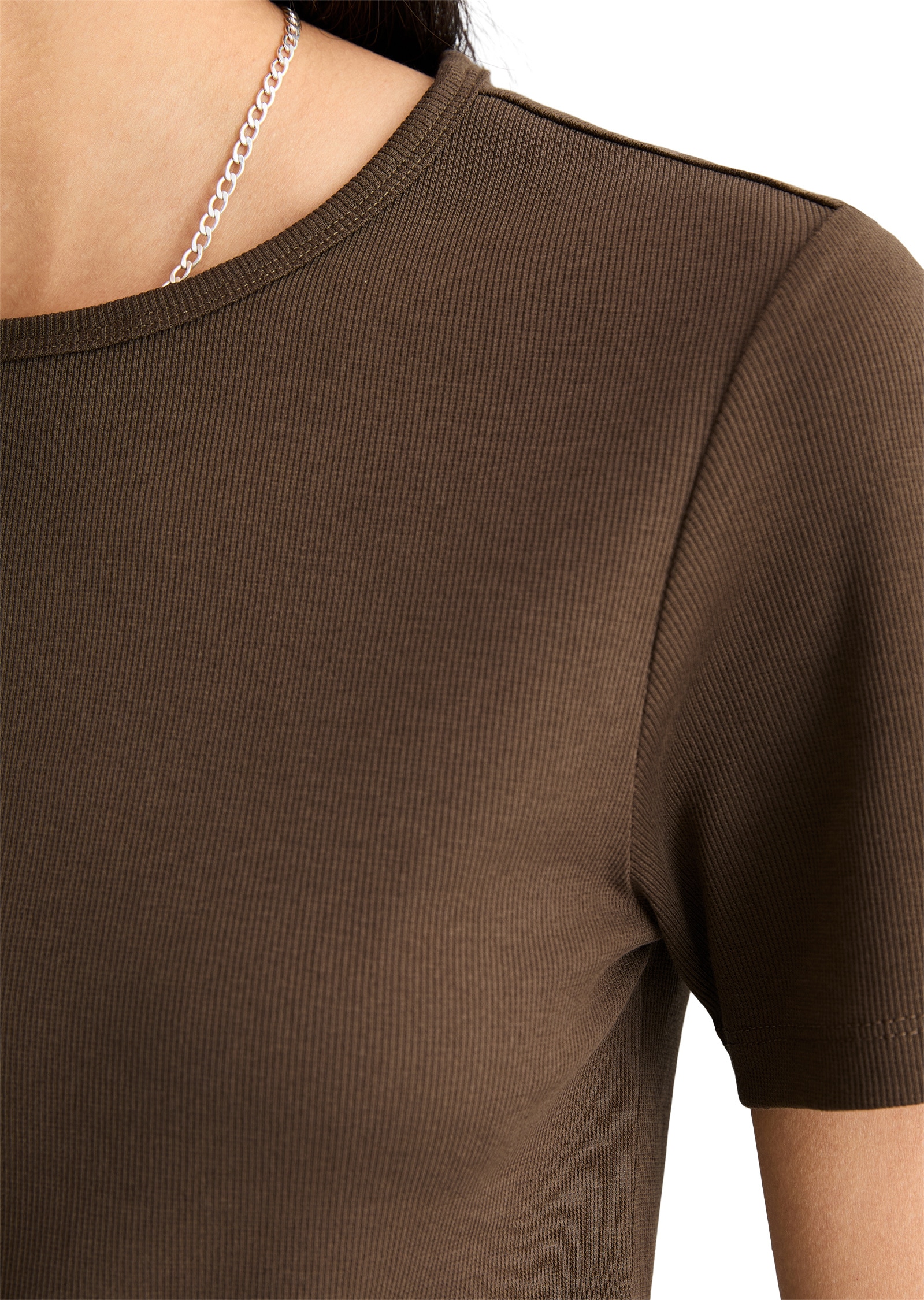 Marc O'Polo DENIM T-Shirt »aus weichem Rippjersey«