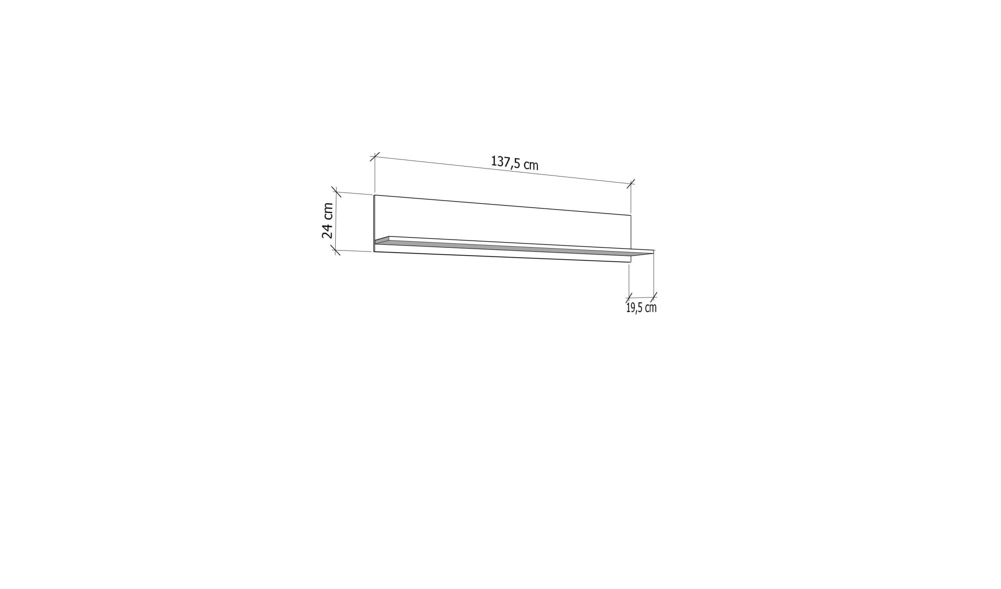 Home affaire Wandregal »Essex Schwebendes Regal, Wandkonsole, Wandboard« Ablageboden, Wandmontiert,  Gesamtbreite 137,5 cm