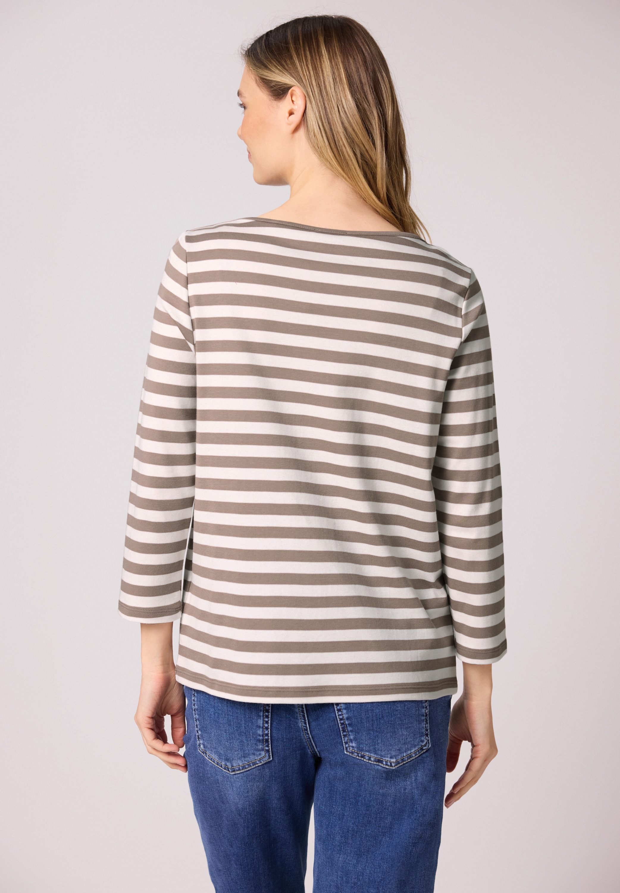 STREET ONE 3/4-Arm-Shirt aus reiner Baumwolle günstig online kaufen