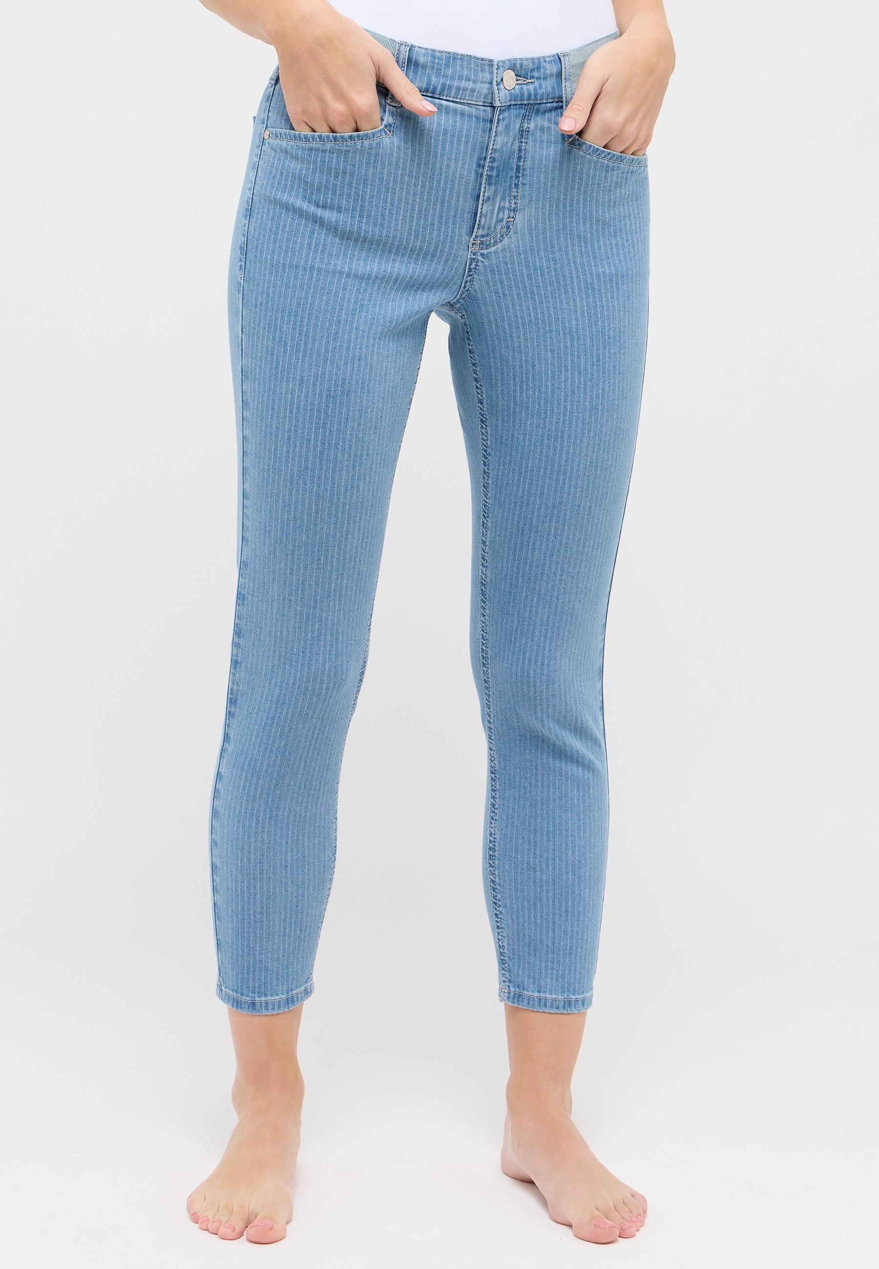 ANGELS Ankle-Jeans "ORNELLA SPORTY", Indigo Stripe günstig online kaufen