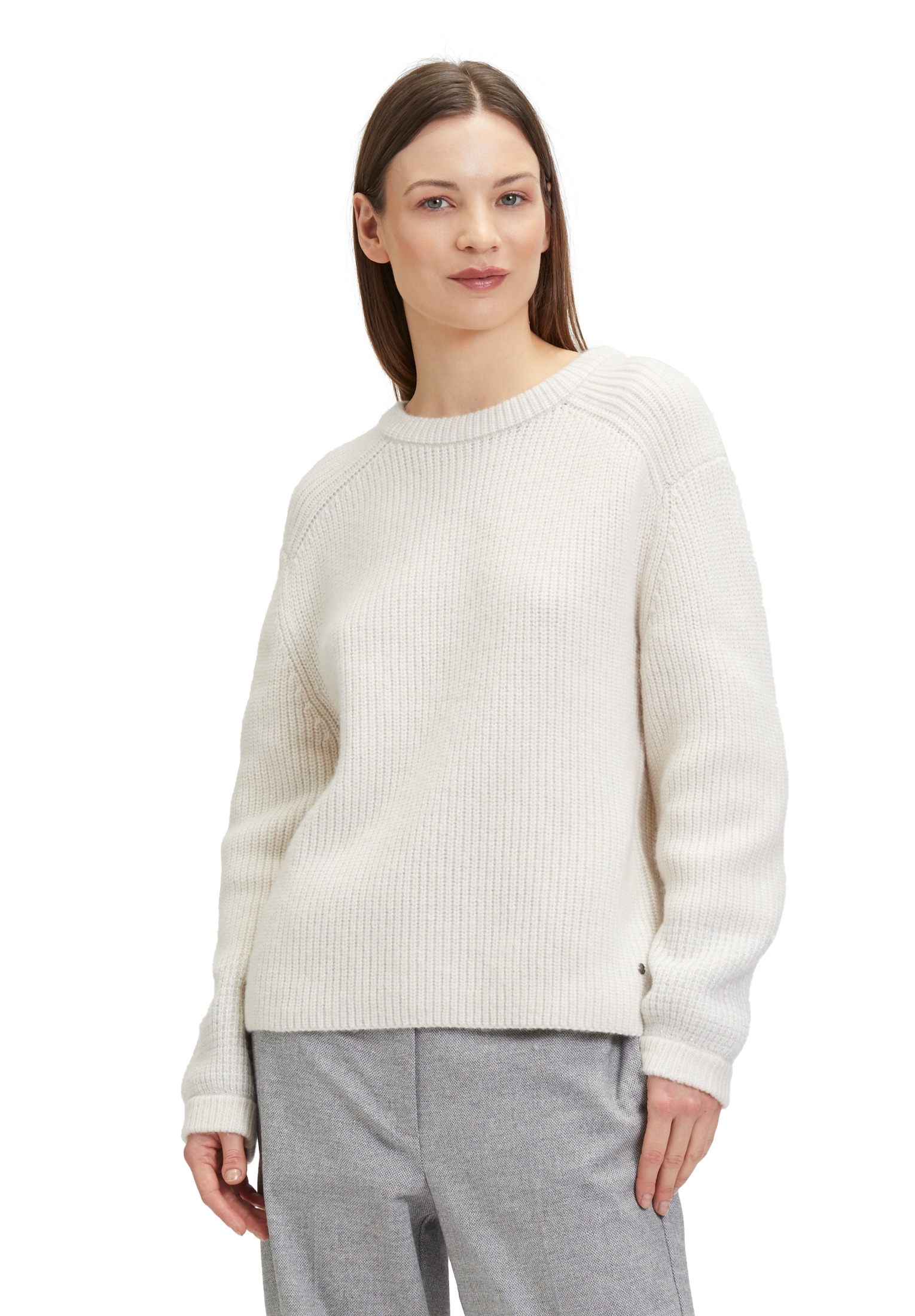Betty&Co Strickpullover "Betty & Co Damen Strickpullover mit Schmuckkanten" günstig online kaufen