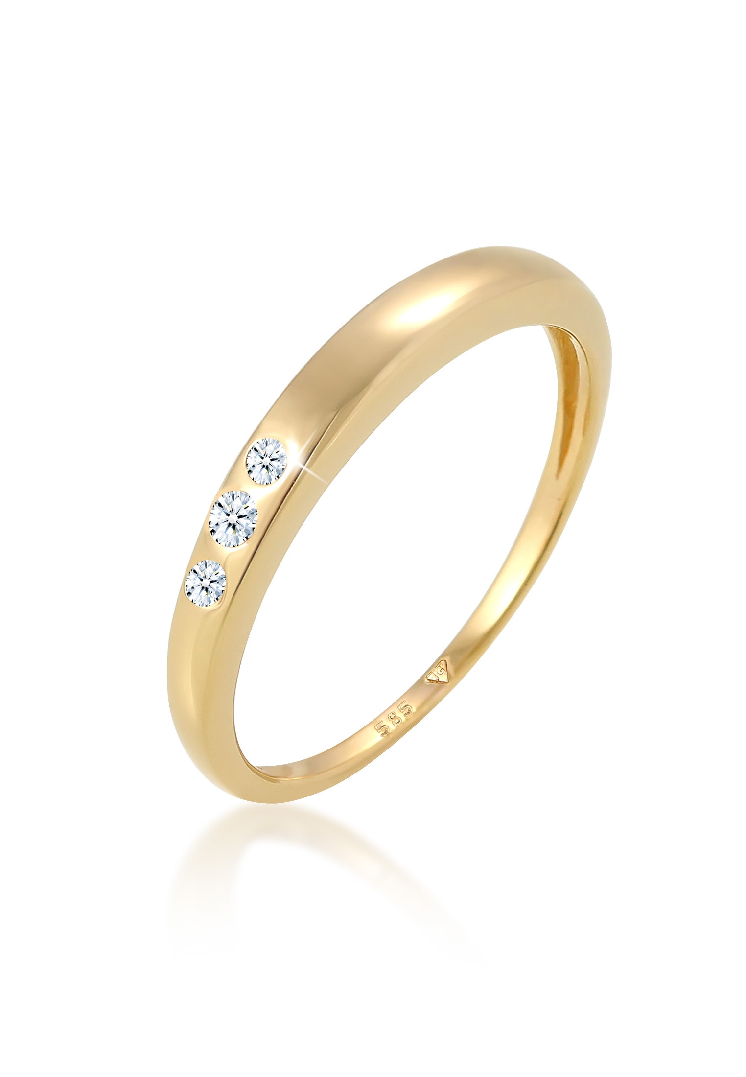 Verlobungsring »Verlobung Trio Diamant (0.06 ct.) 585 Gelbgold«