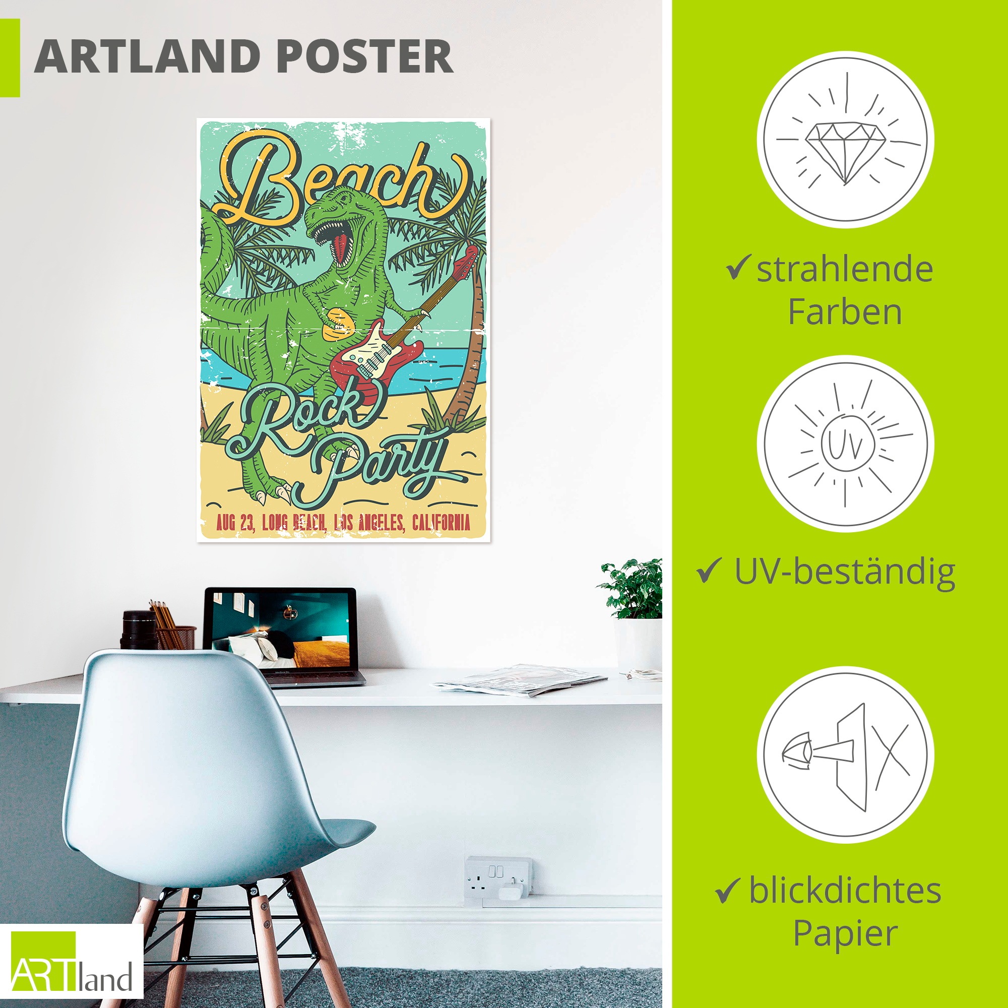 Artland Wandbild »Strand Party« 1 Stk. tlg. als Alubild, Leinwandbild, Poster, Wandaufkleber in verschied. Größen