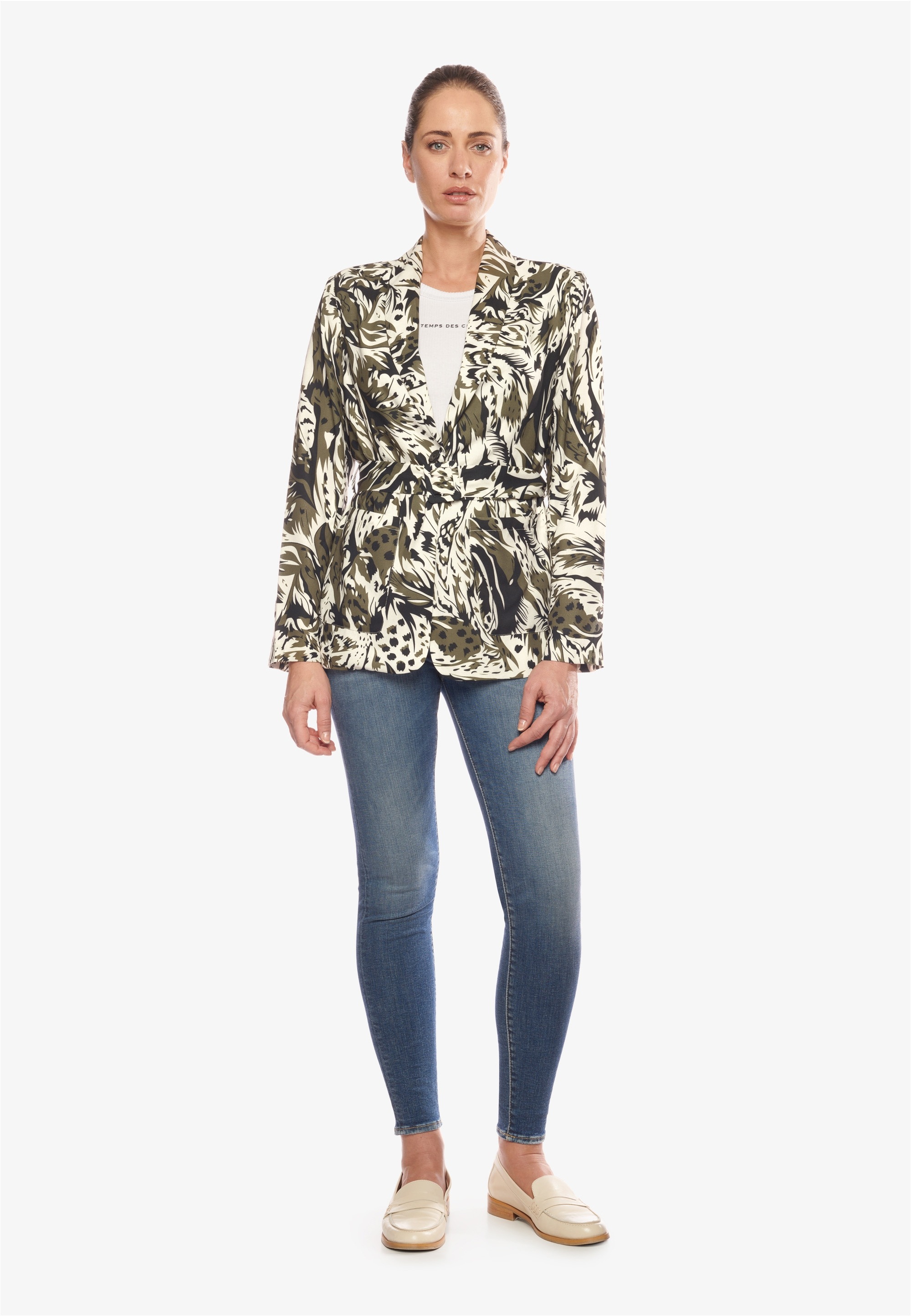 Le Temps Des Cerises Jackenblazer »VESTE FEMME SALOME(ML / JACKET WOMAN SALOME (LONG SLEEVE)«, mit stilvollem Allover-Print