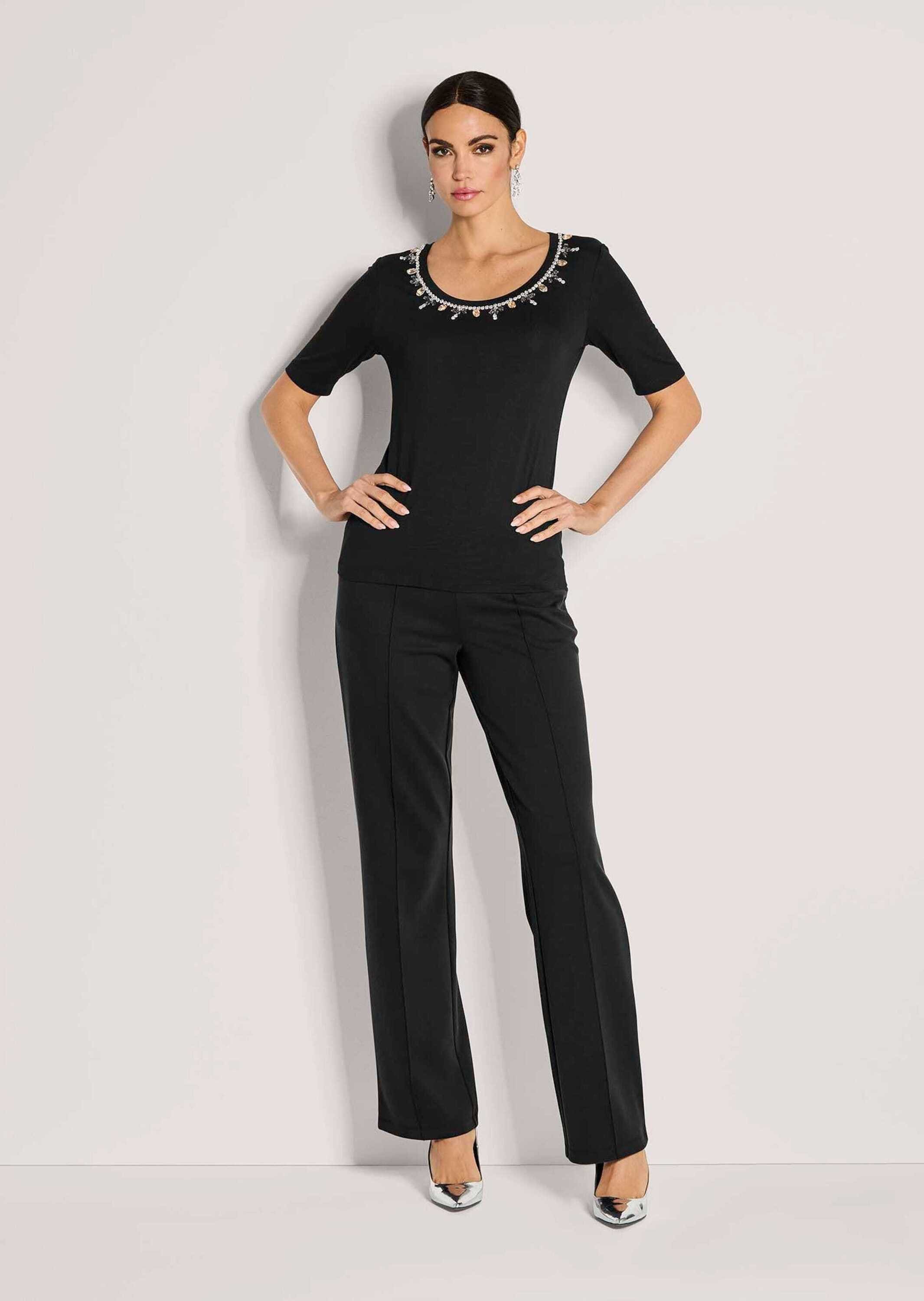 MADELEINE Kurzarmshirt »Shirt Elegantes Oberteil mit Schmucksteinen«