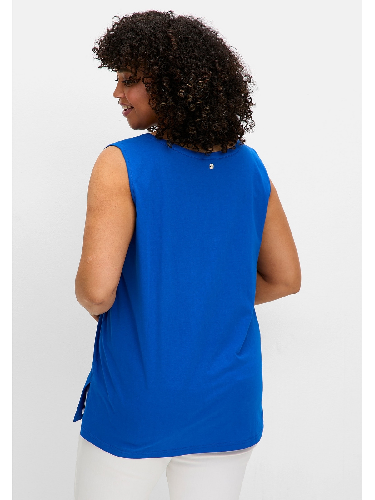 Sheego Tanktop »Große Größen«, aus Jersey, mit Biesen am Ausschnitt