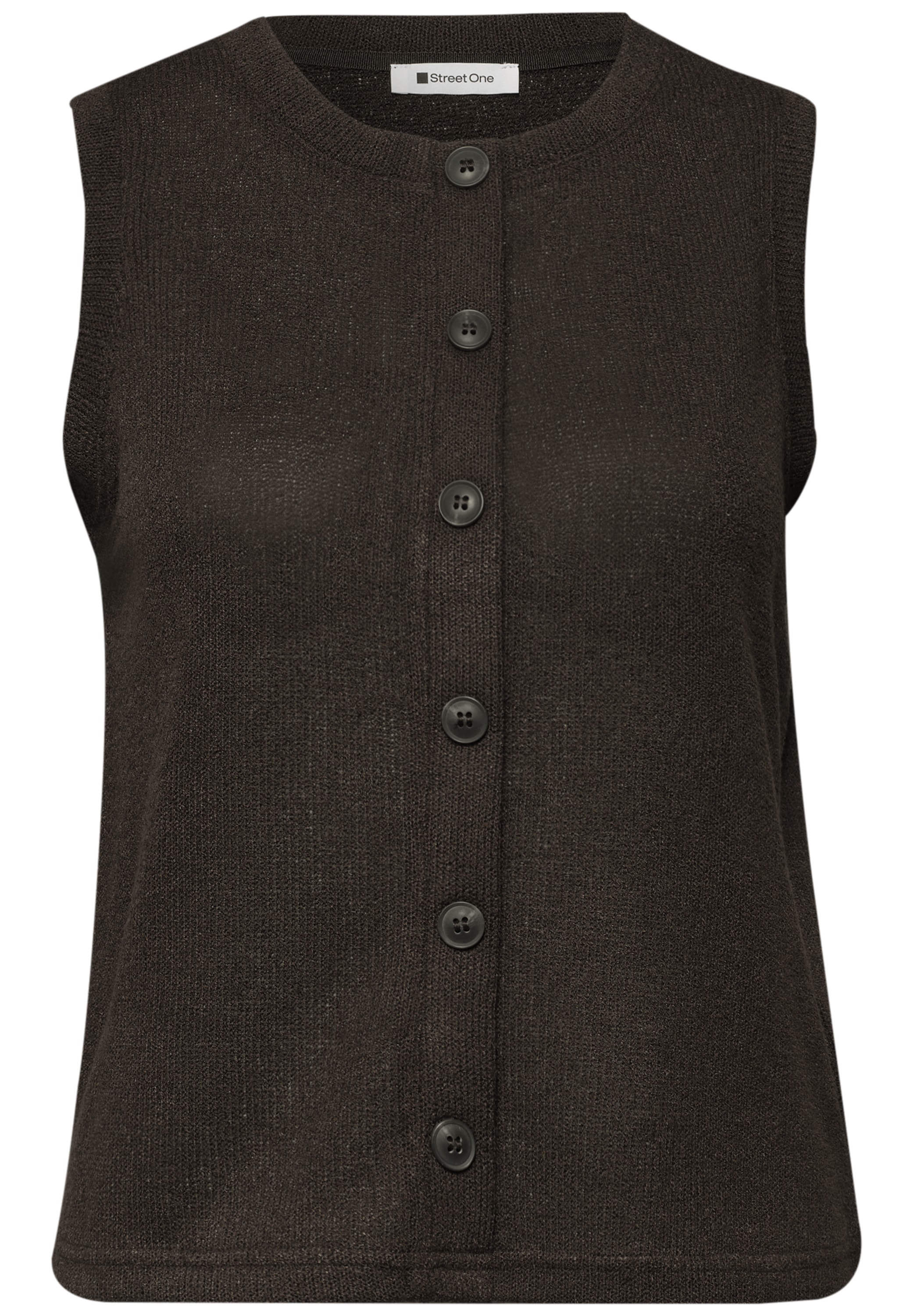 STREET ONE Stricktop mit Glitzerdetails, Regular Fit