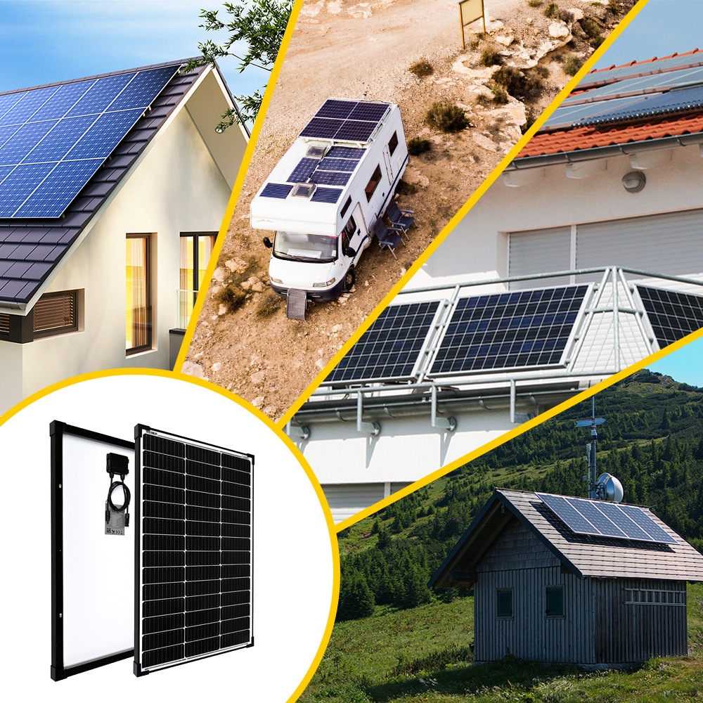 offgridtec Solarmodul »MONO-130 V2 Solarpanel 20V Black Frame«, 2 Bypass Dioden