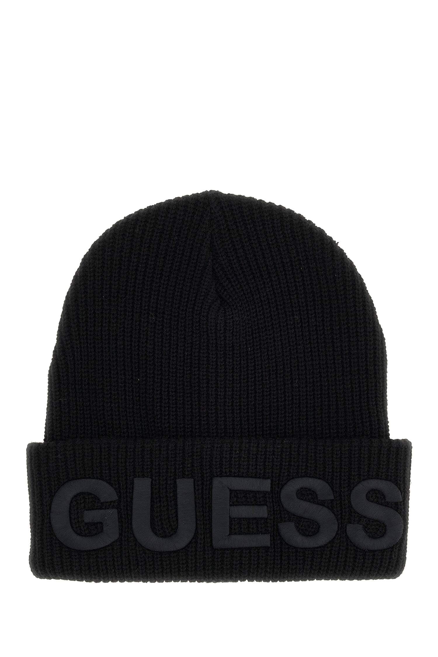 Guess Strickmütze »BEANIE« mit großem Logoschriftzug