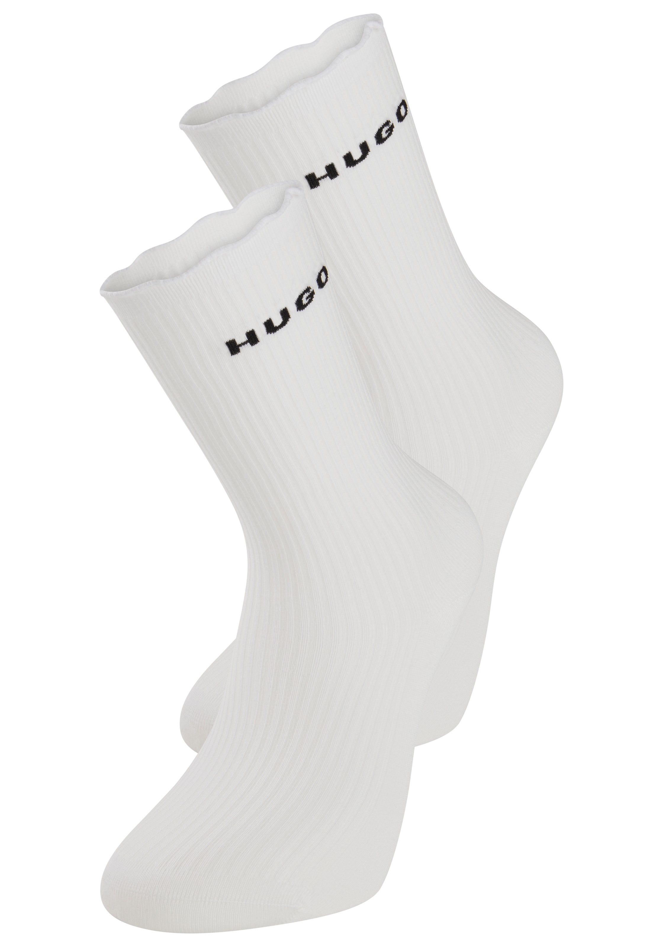 HUGO Underwear Basicsocken "2P RS LETTUCE CC W", (2 Paar), Bund leicht gekr günstig online kaufen