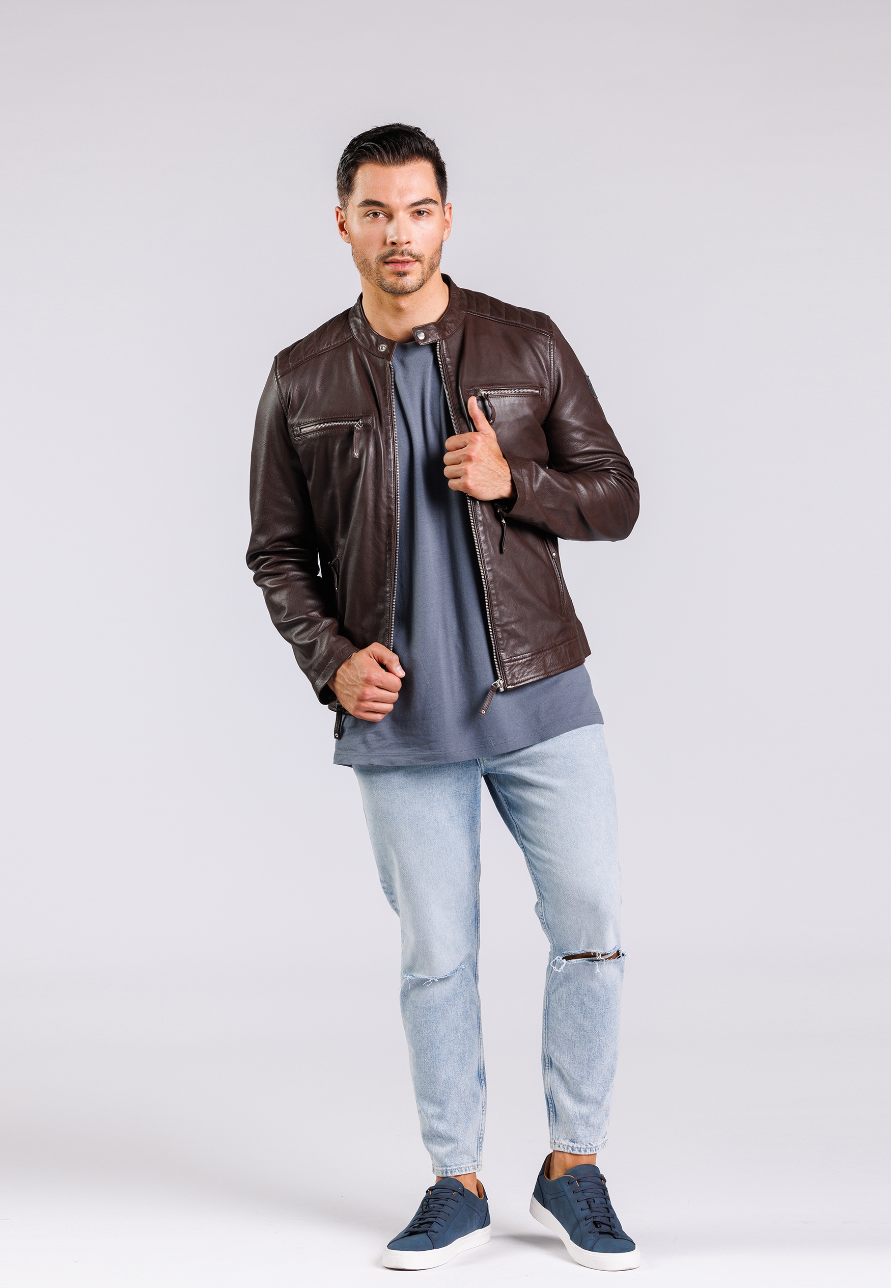 Freaky Nation Lederjacke »Tino-FN«