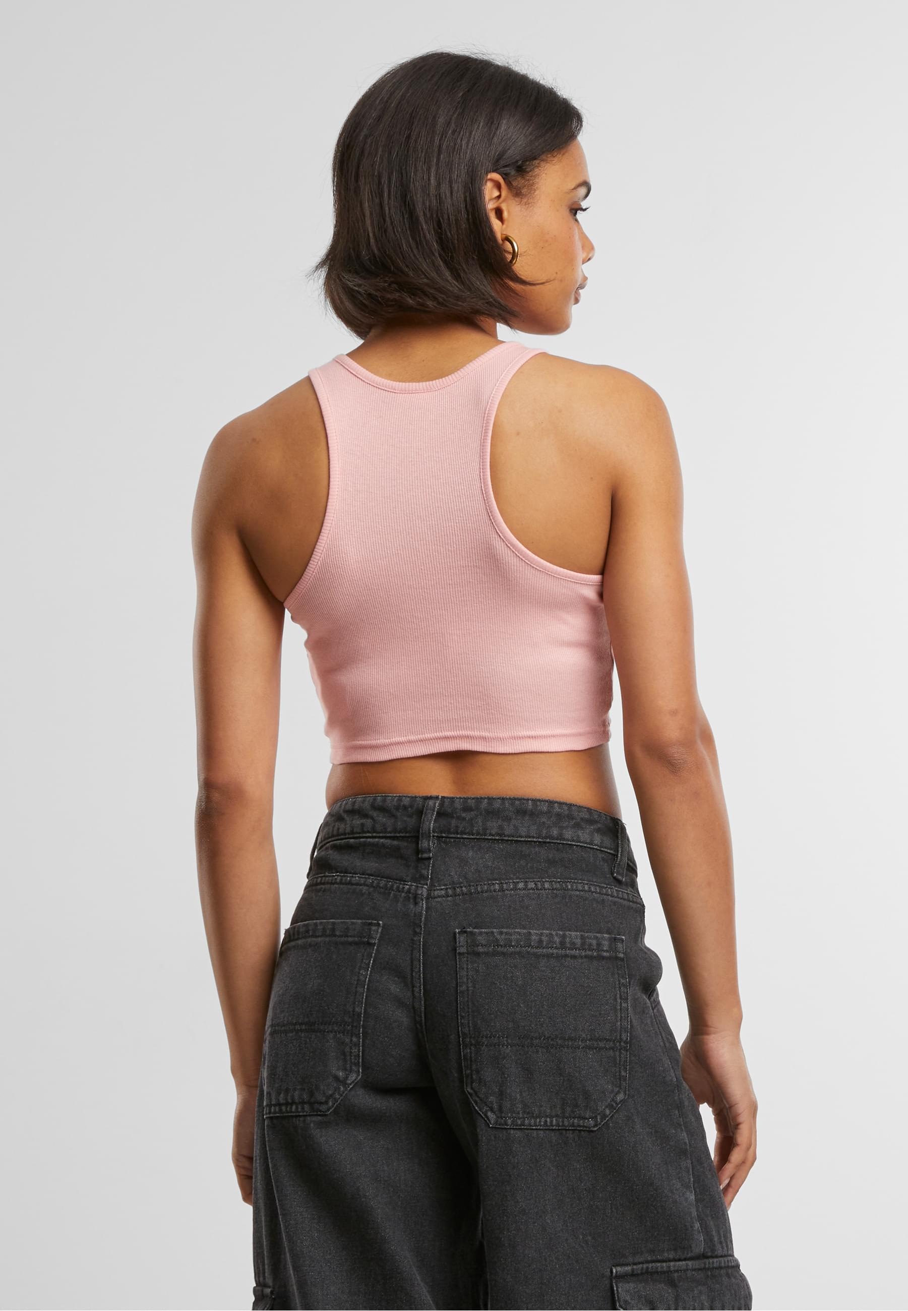 URBAN CLASSICS Muskelshirt »Urban Classics Damen Ladies Cropped Rib Top«, (1 tlg.)