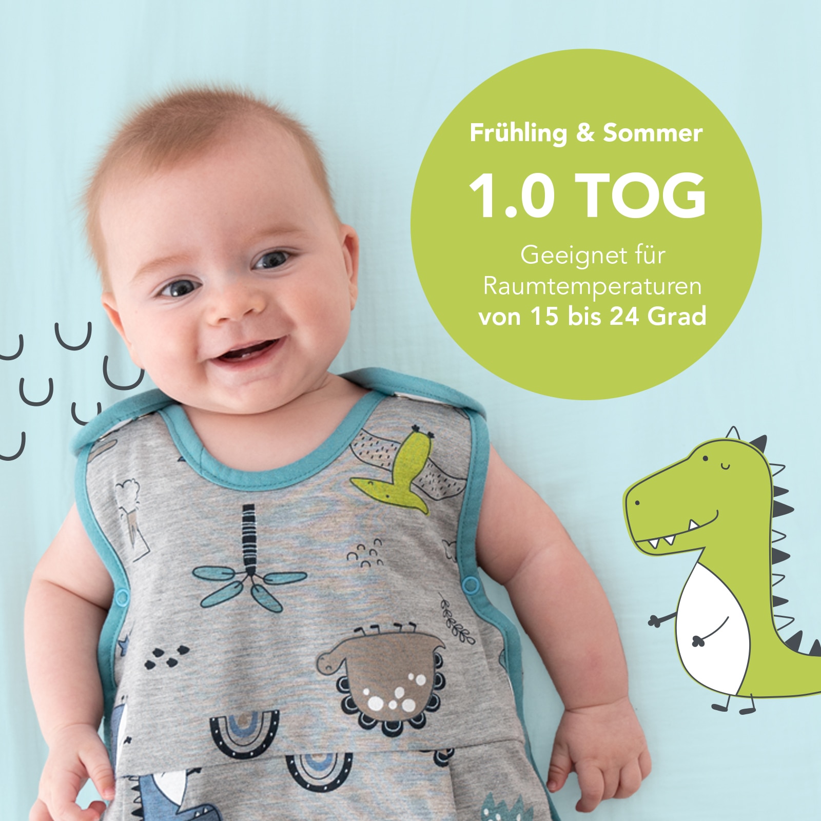 Schlummersack Babyschlafsack »Schlafsack ohne Füßen 1.0 Tog«