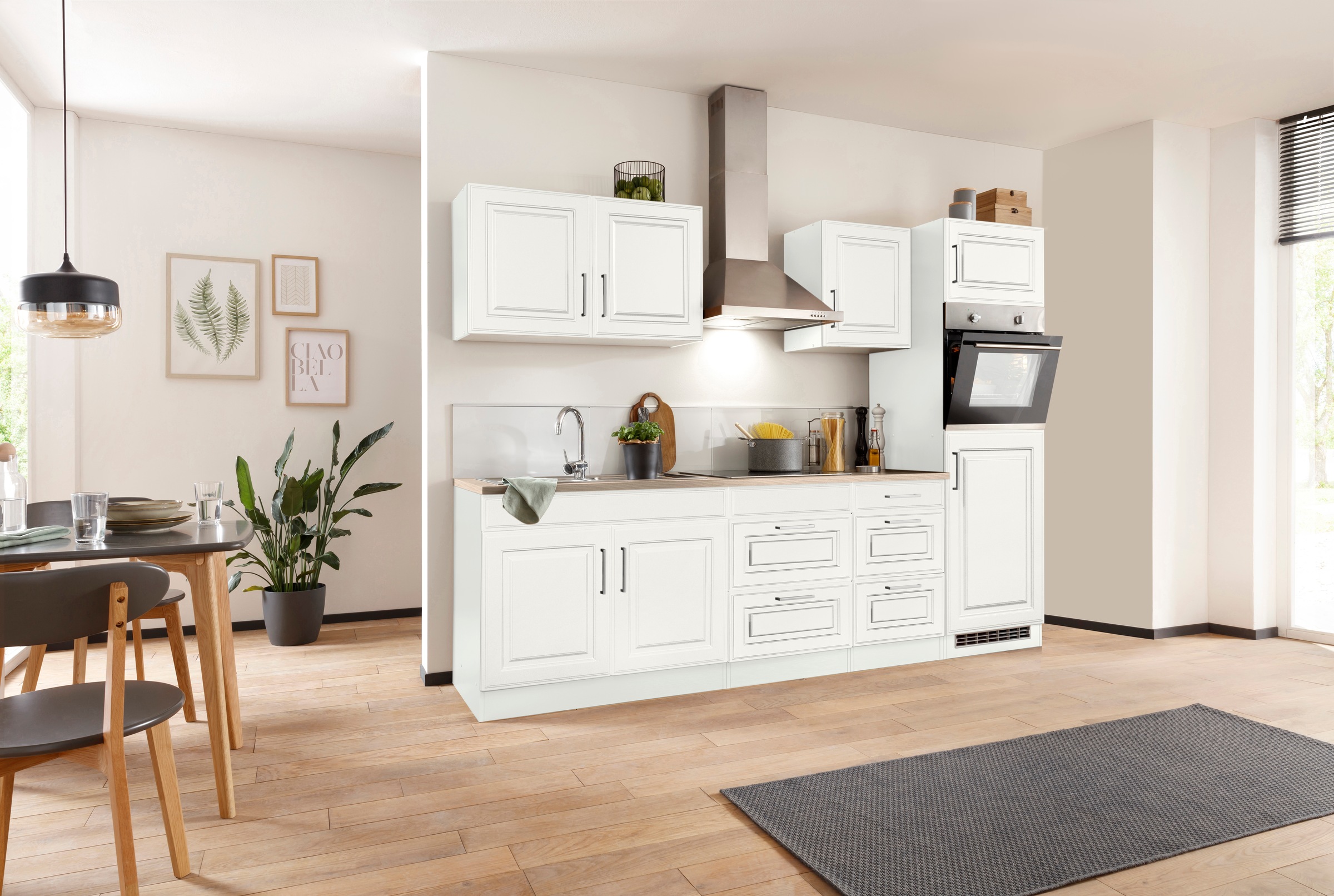 HELD MÖBEL Küchenzeile "Stockholm", Breite 270 cm, mit hochwertigen MDF Fro günstig online kaufen