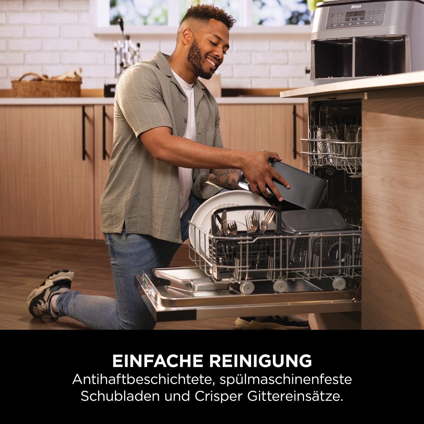 NINJA Heißluftfritteuse »6-in-1 Dual Zone Air Fryer 7,6L DZ300EU« 2470 W