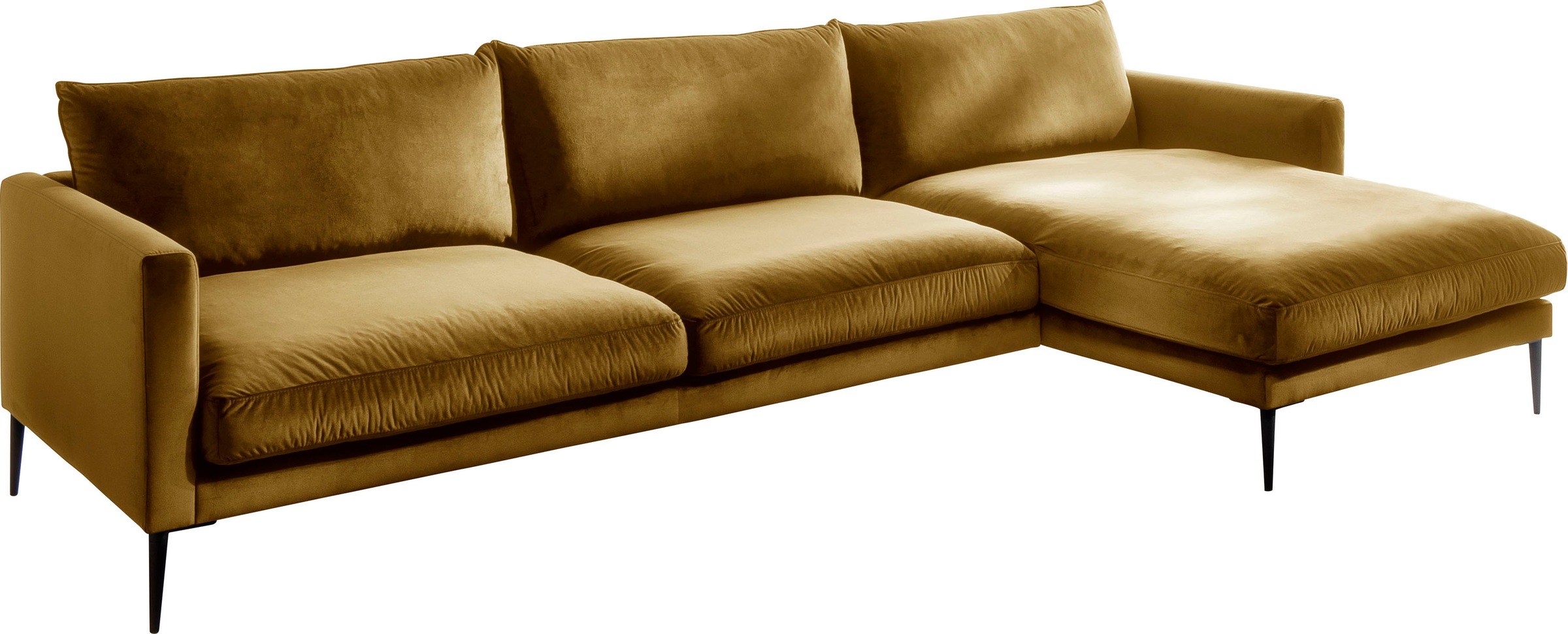 Trends by HG Polsterecke »Svea L-Form«, Recamiere rechts oder links, mit Metallfuß, frei im Raum stellbar