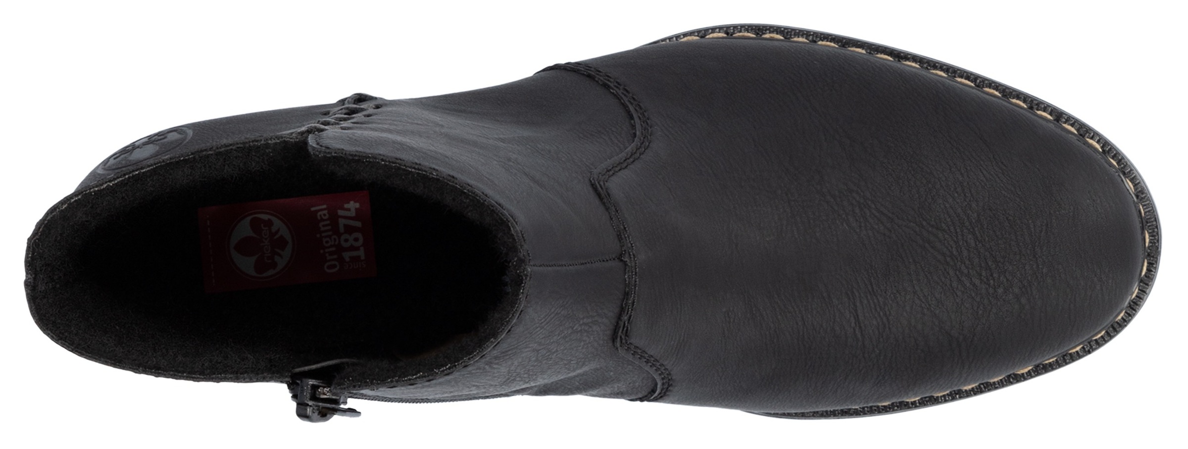 Rieker Stiefelette, Reißverschluss-Stiefelette, Ankelboots mit Blockabsatz