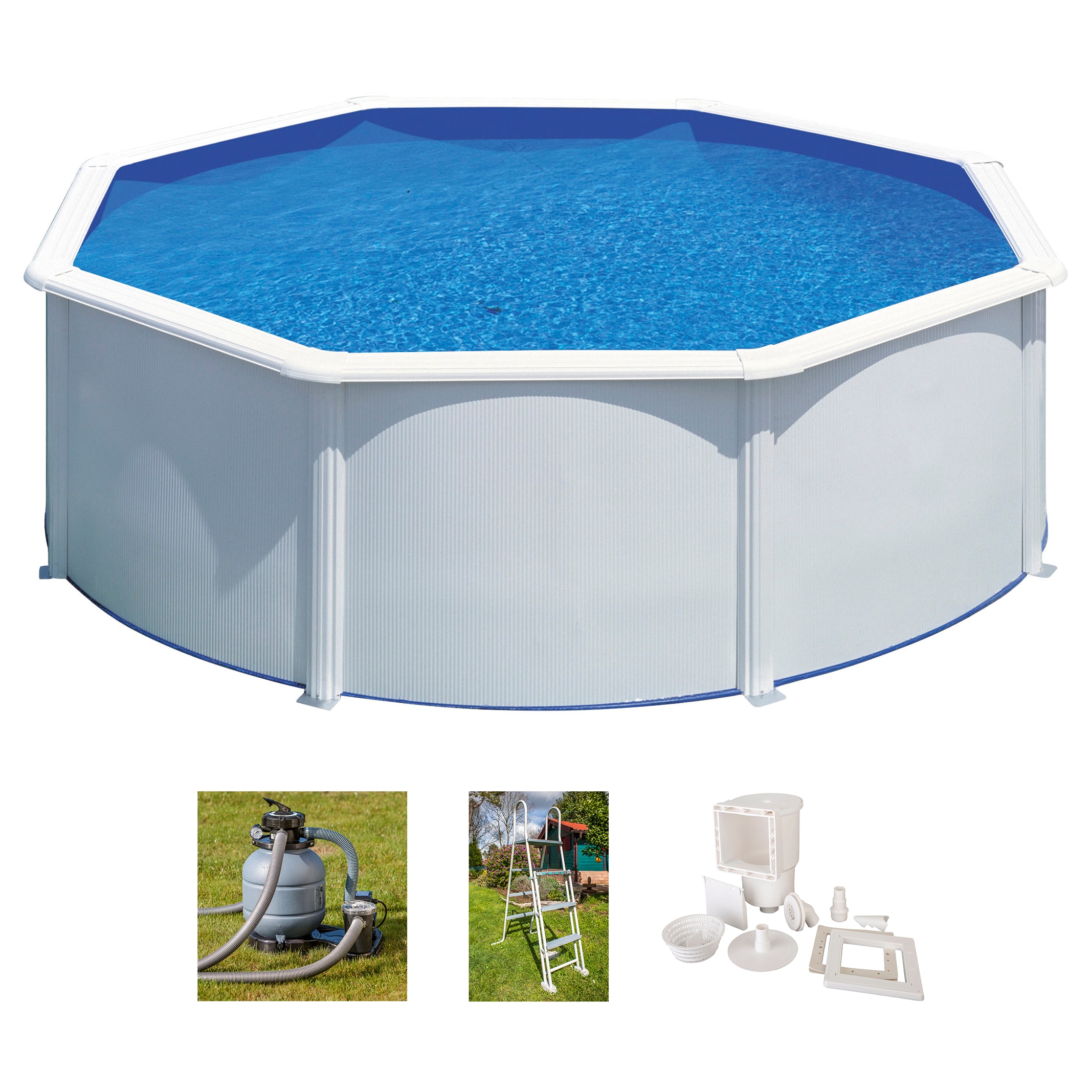 Gre Rundpool "FIDJI inkl. Zubehör" Höhe: 120 cm, in versch. Größen erhältlich