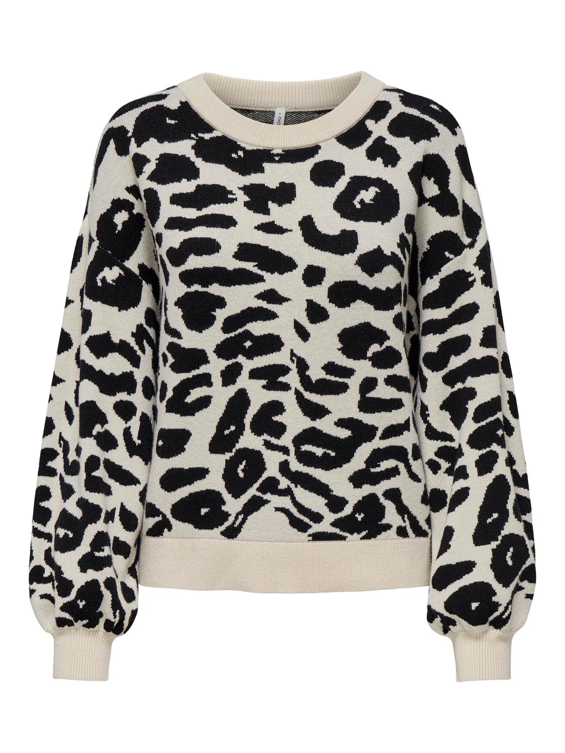 ONLY Rundhalspullover »ONLLIMA LIFE LS JQ O-NECK KNT«, mit Jaquard Strickmuster