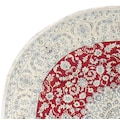 morgenland Wollteppich »Nain Medaillon Rosso scuro 245 x 245 cm«, rund, 1 mm Höhe, Unikat mit Zertifikat