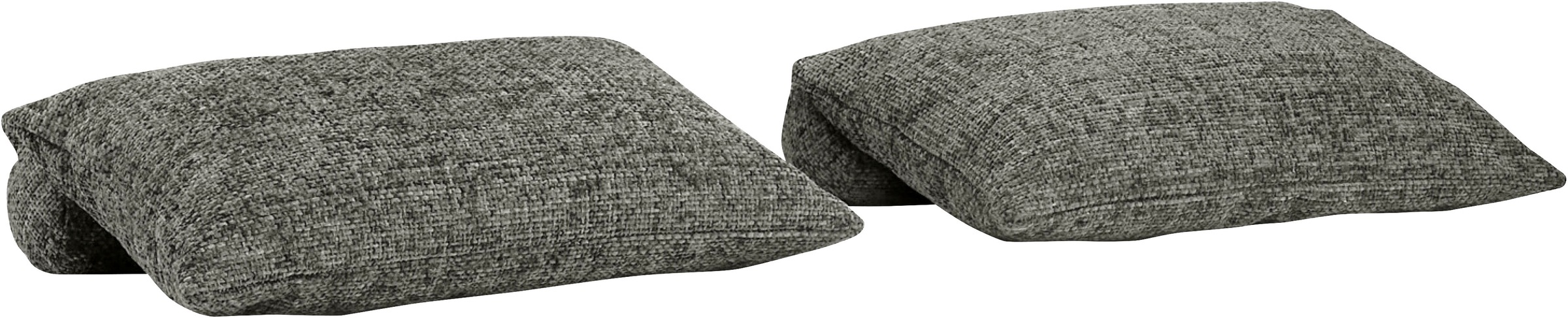 Dekokissen, grün, SET ONE BY MUSTERRING, Strukturstoff, Dekokissen_Sitzkissen_Kissenhüllen, "Baldwin", 4-teiliges Kissenset, passend zum Bett Baldwin