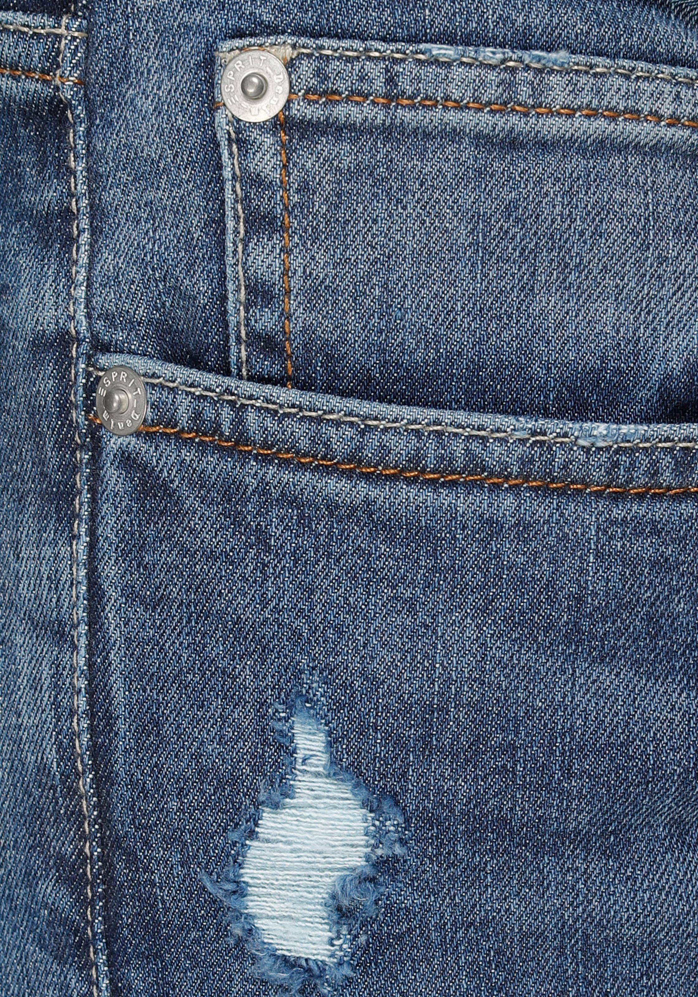 Esprit Slim-fit-Jeans, mit Destroyed-Effekten ▷ BAUR | kaufen