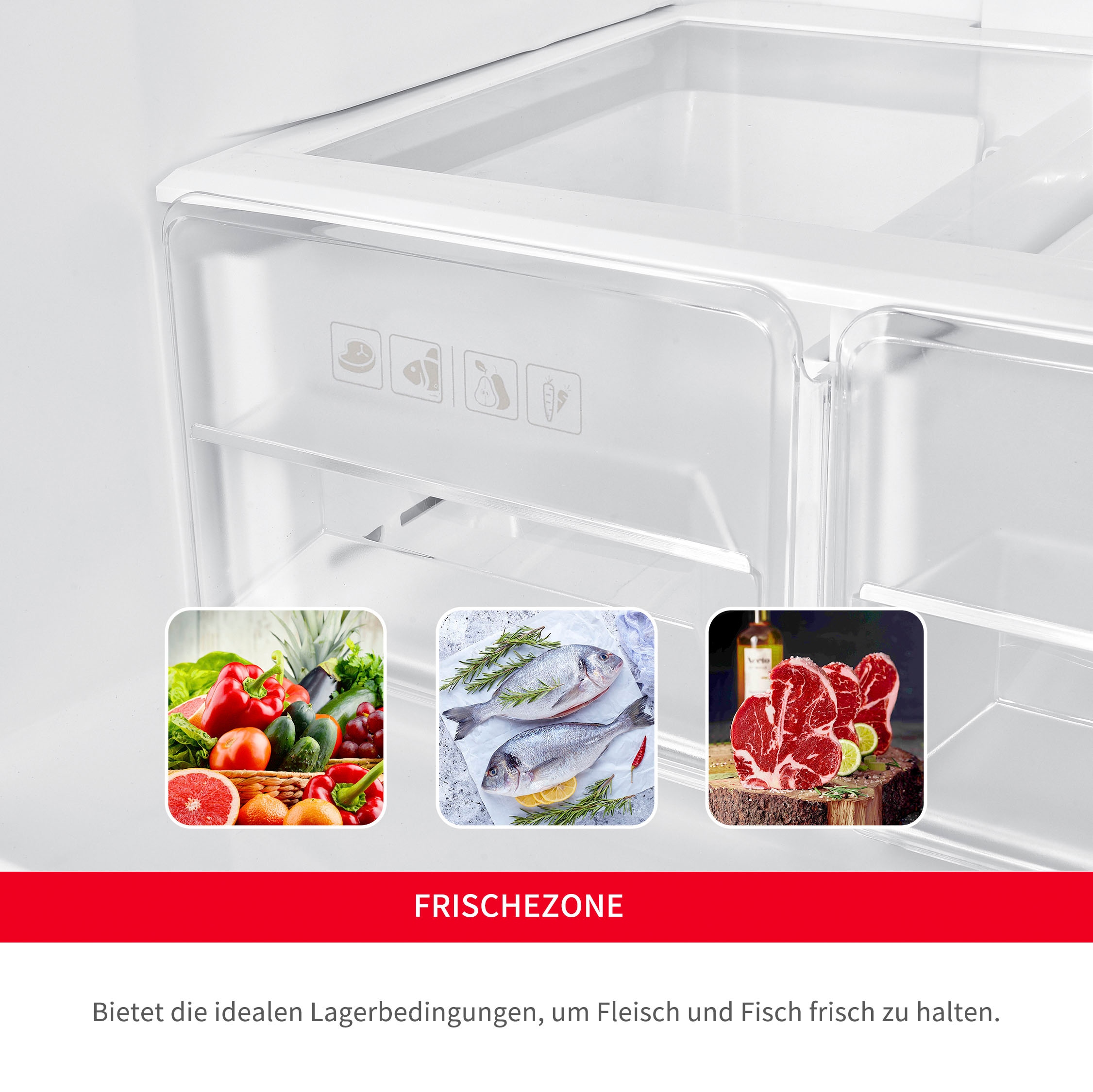 Hanseatic Multi Door »HCDC18080CWDI«, NoFrost, Wasserspender, Display