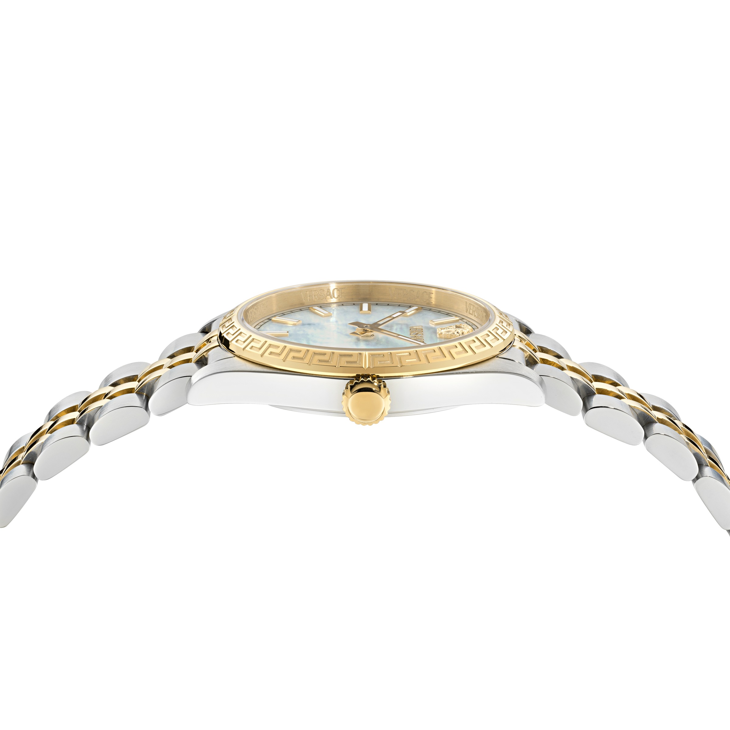 Versace Quarzuhr »MILLENYIUM LADY« Armbanduhr, Damenuhr, Swiss Made, Edelstahlarmband, analog