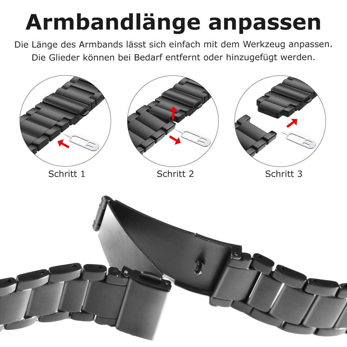 PEDEA Wechselarmband »Titan Armband 20mm für Samsung Galaxy Watch 4/5/6«