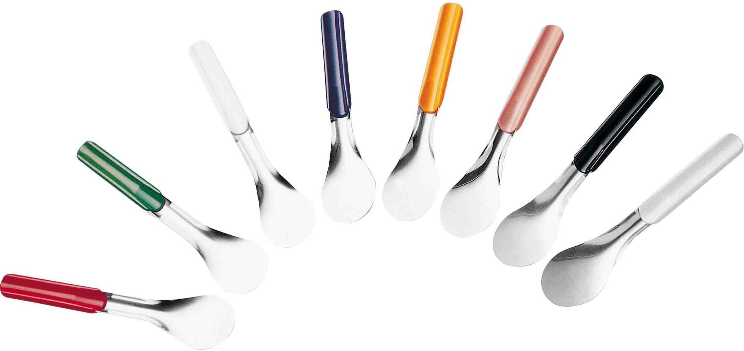 PINTINOX Eislöffel »Pinti Gelateria Professional«, (Set, 4 tlg.), aus Edelstahl mit Kunststoffgriff, für Eis, Desserts, Joghurt