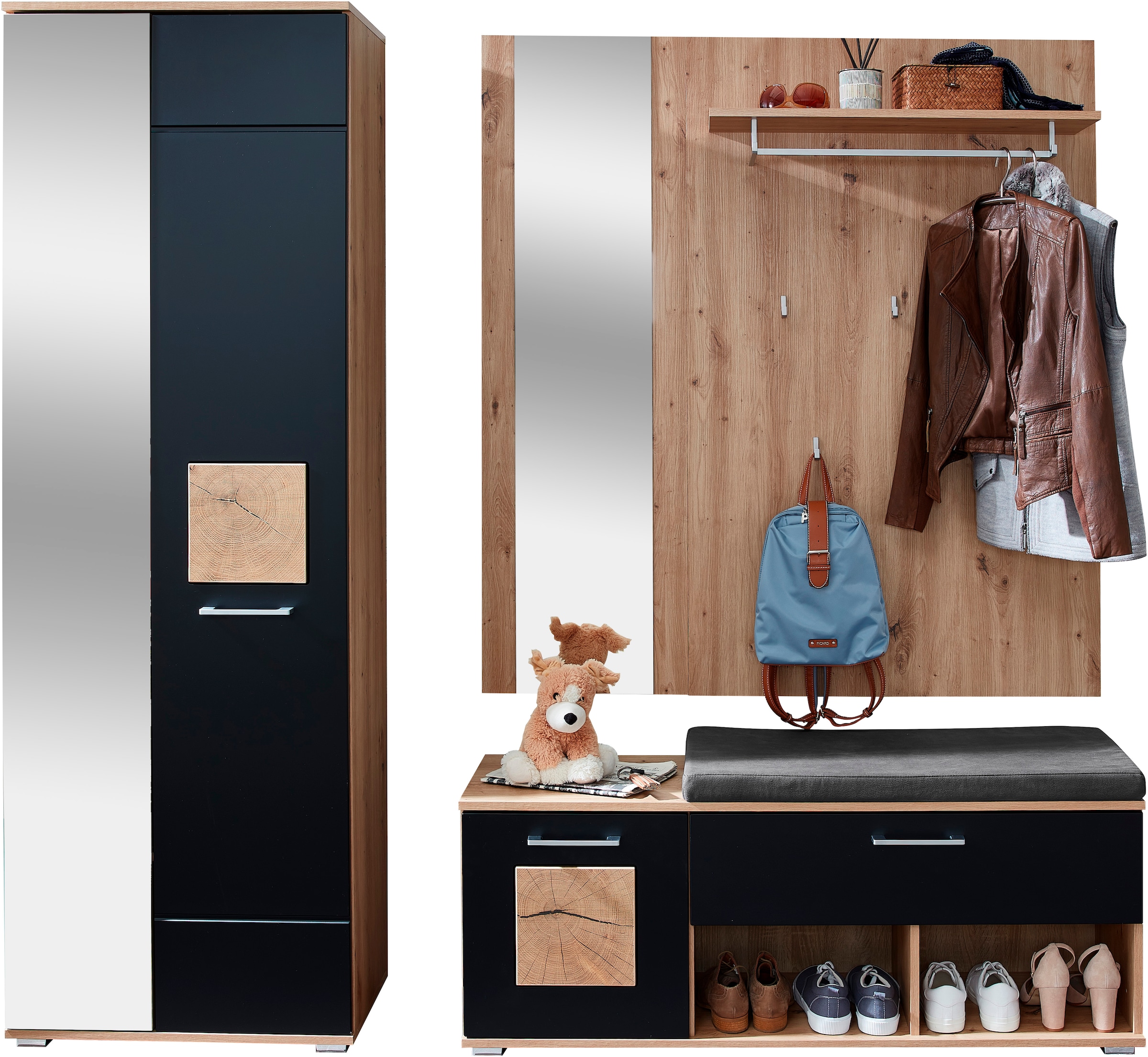 Innostyle Garderoben-Set "Fun Garderoben Set, 206x195x38cm (B/H/T)" 1 Stk. günstig online kaufen