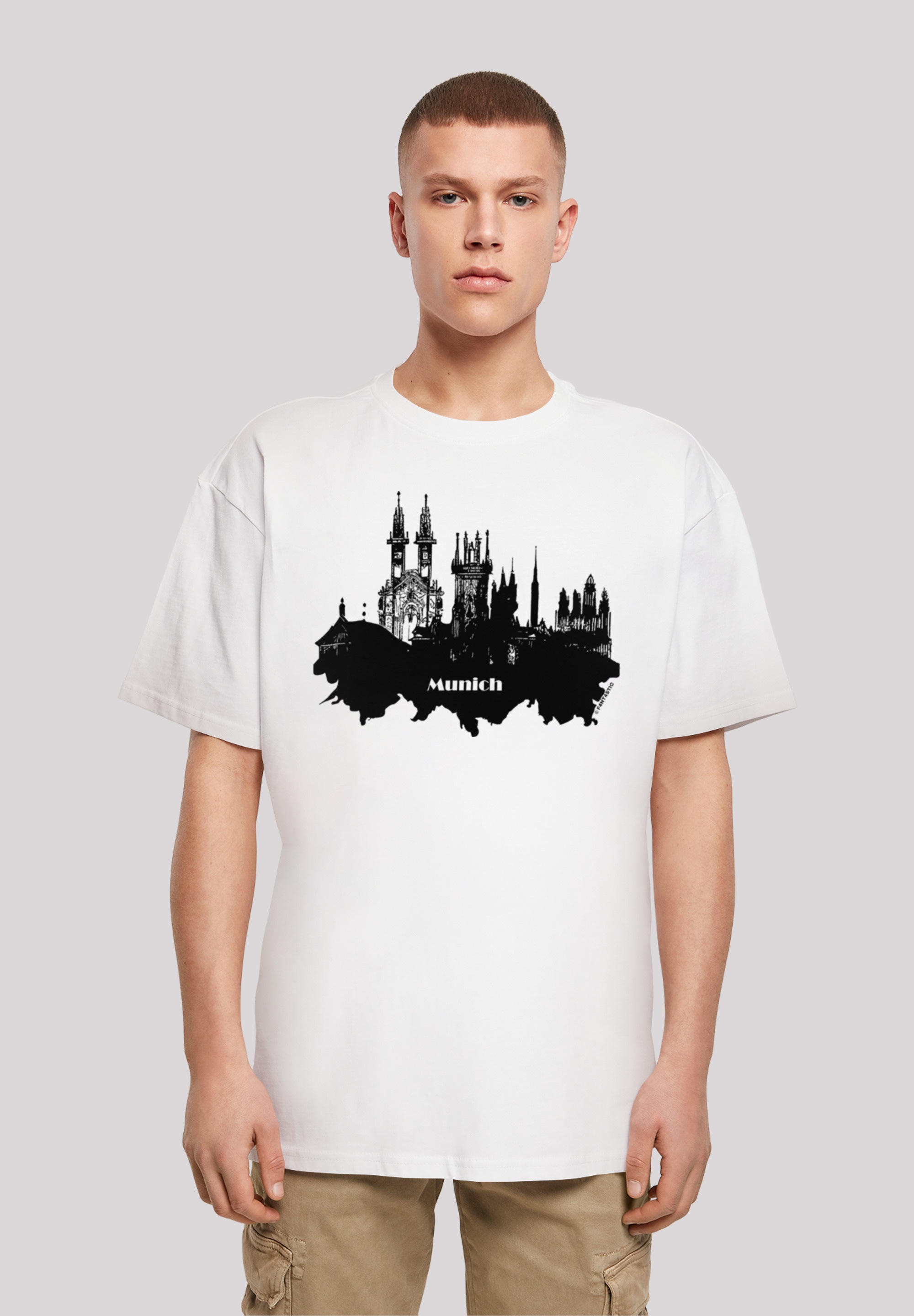 F4NT4STIC T-Shirt "Cities Collection - Munich skyline", Print