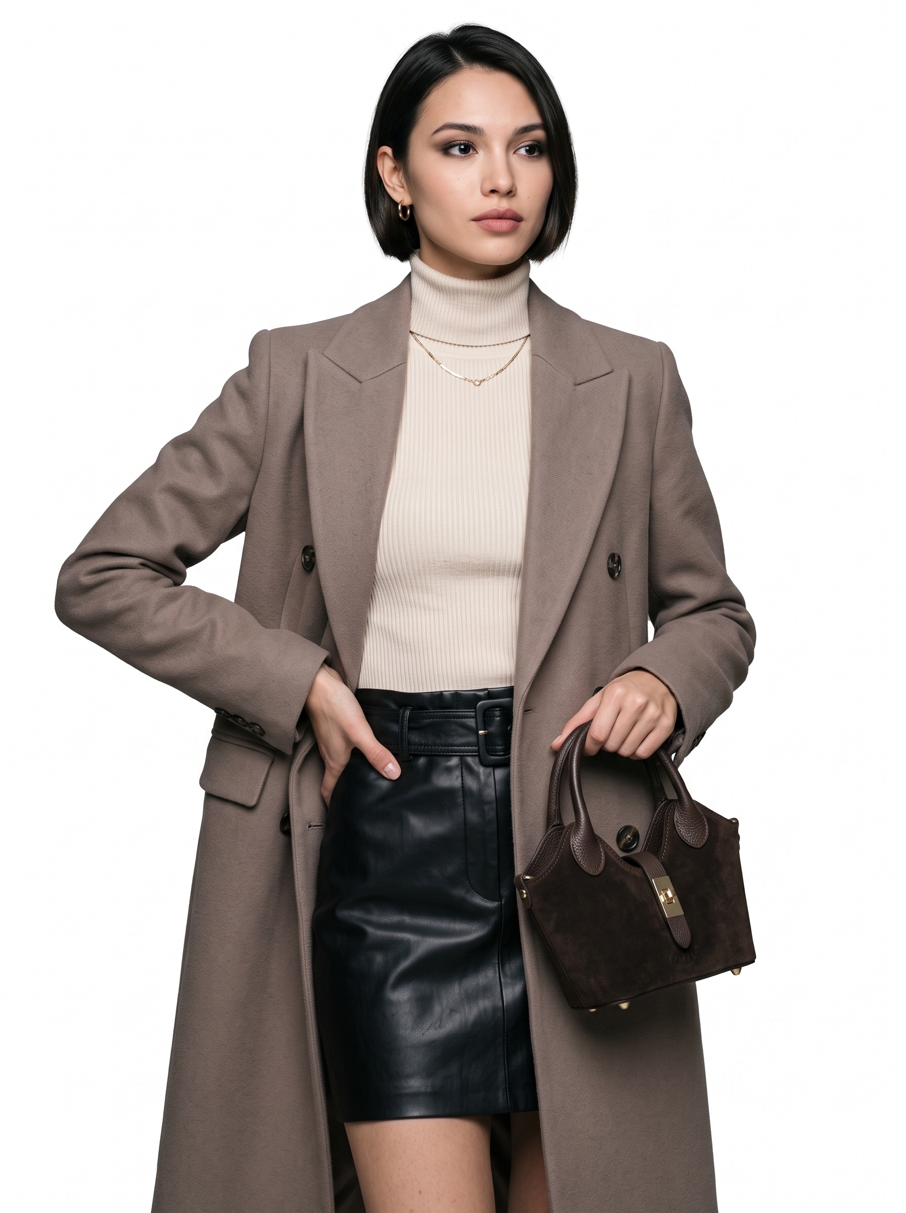 forty° Henkeltasche »BELTRAVA - S« echt Leder, Made in Italy