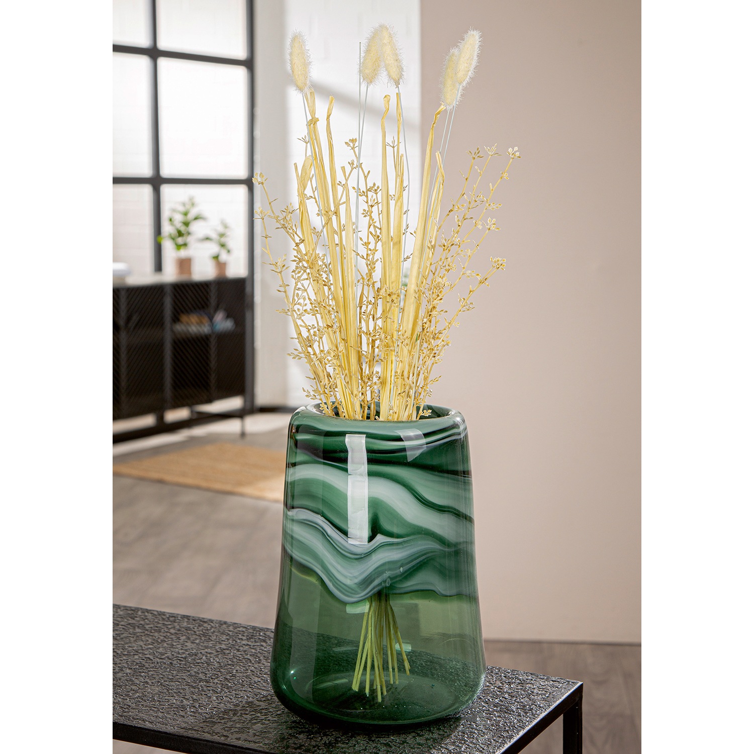 GILDE Tischvase »Verde« handgearbeitet, mundgeblasen, wasserdicht