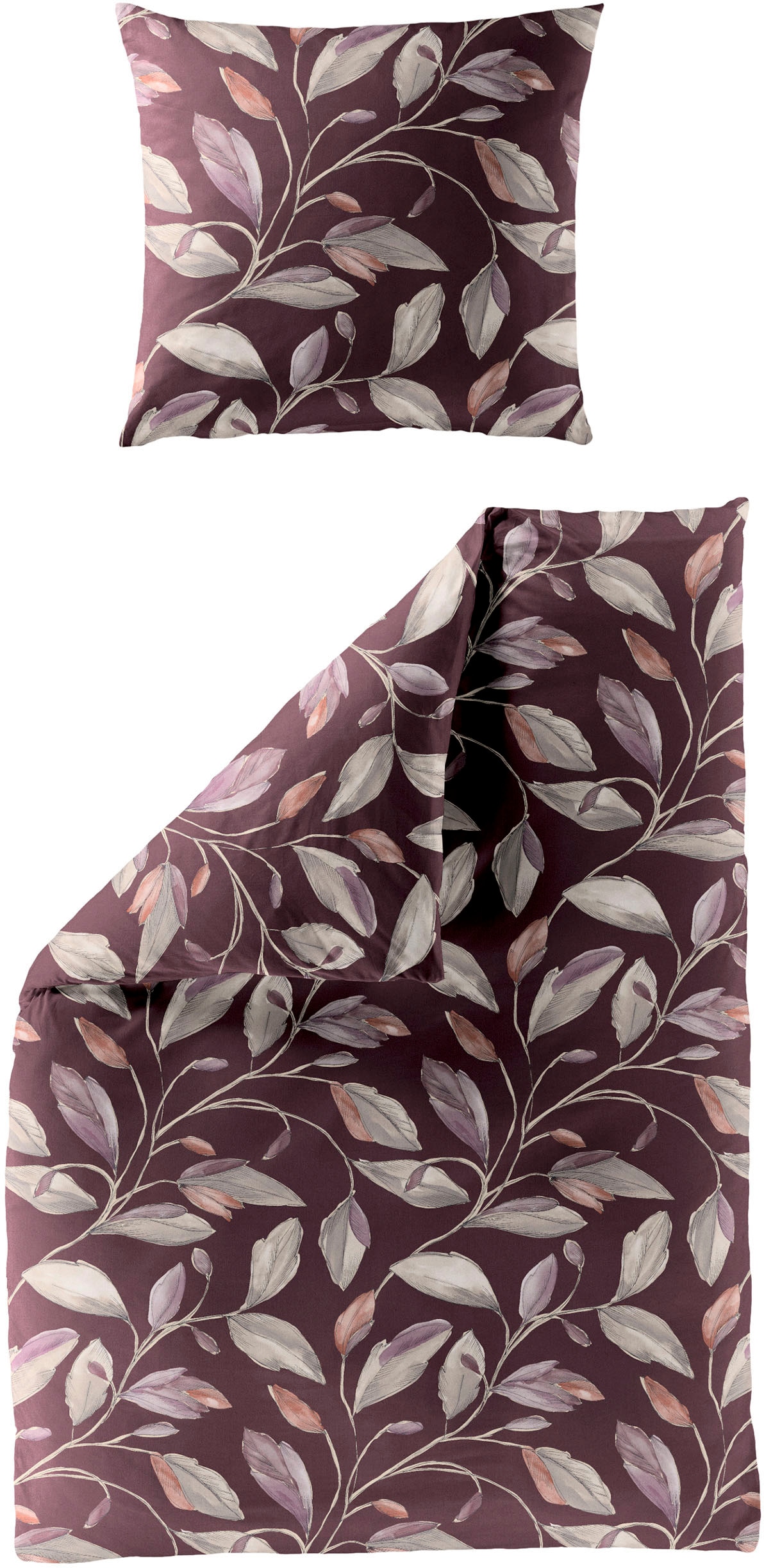 BIERBAUM Bettwäsche "4009" 2 Stk. Mako-Satin, 100 % Baumwolle, pflegeleicht günstig online kaufen