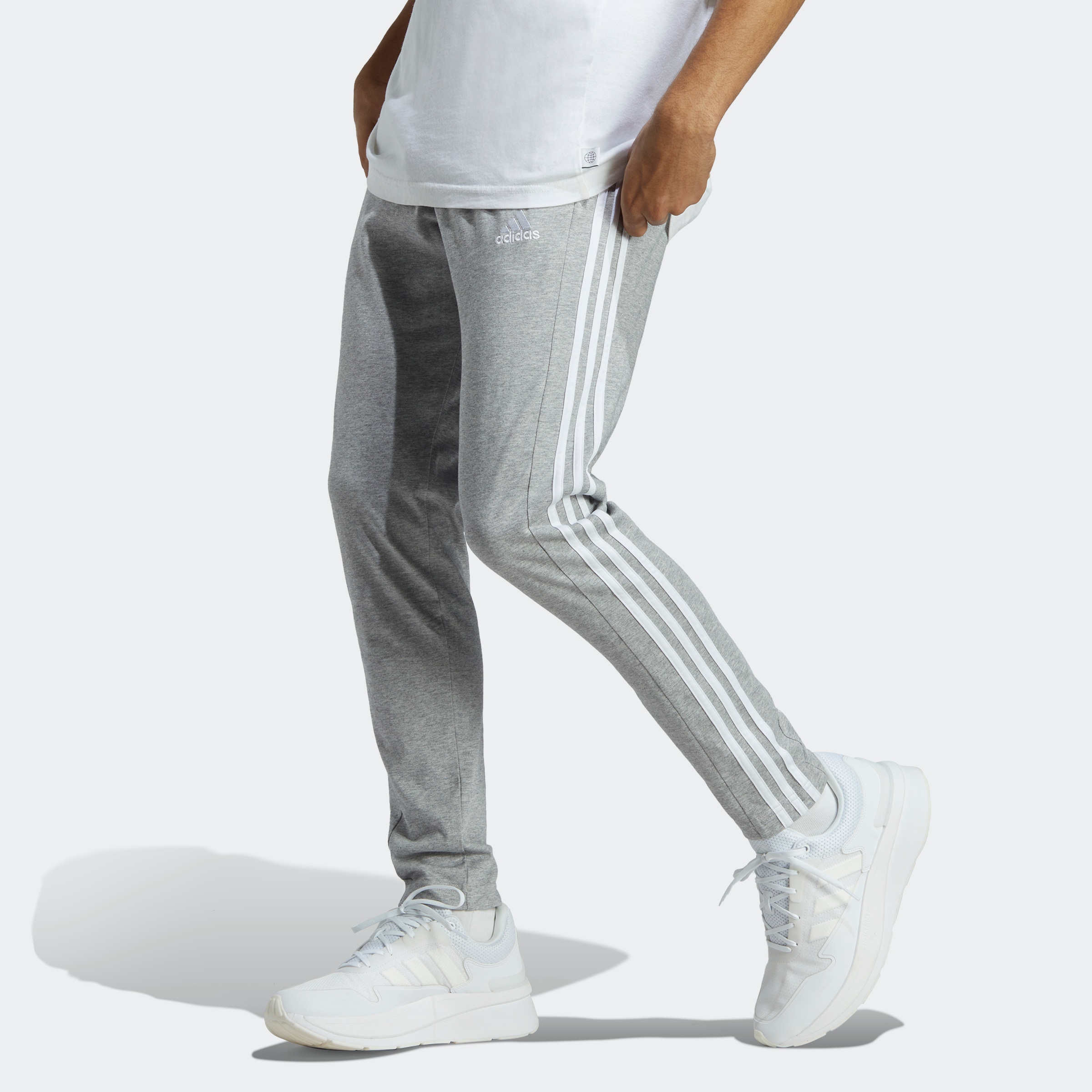 Black Friday adidas Sportswear Sporthose »ESSENTIALS SINGLE JERSEY TAPERED  OPEN HEM 3STREIFEN HOSE«, (1 tlg.) | BAUR