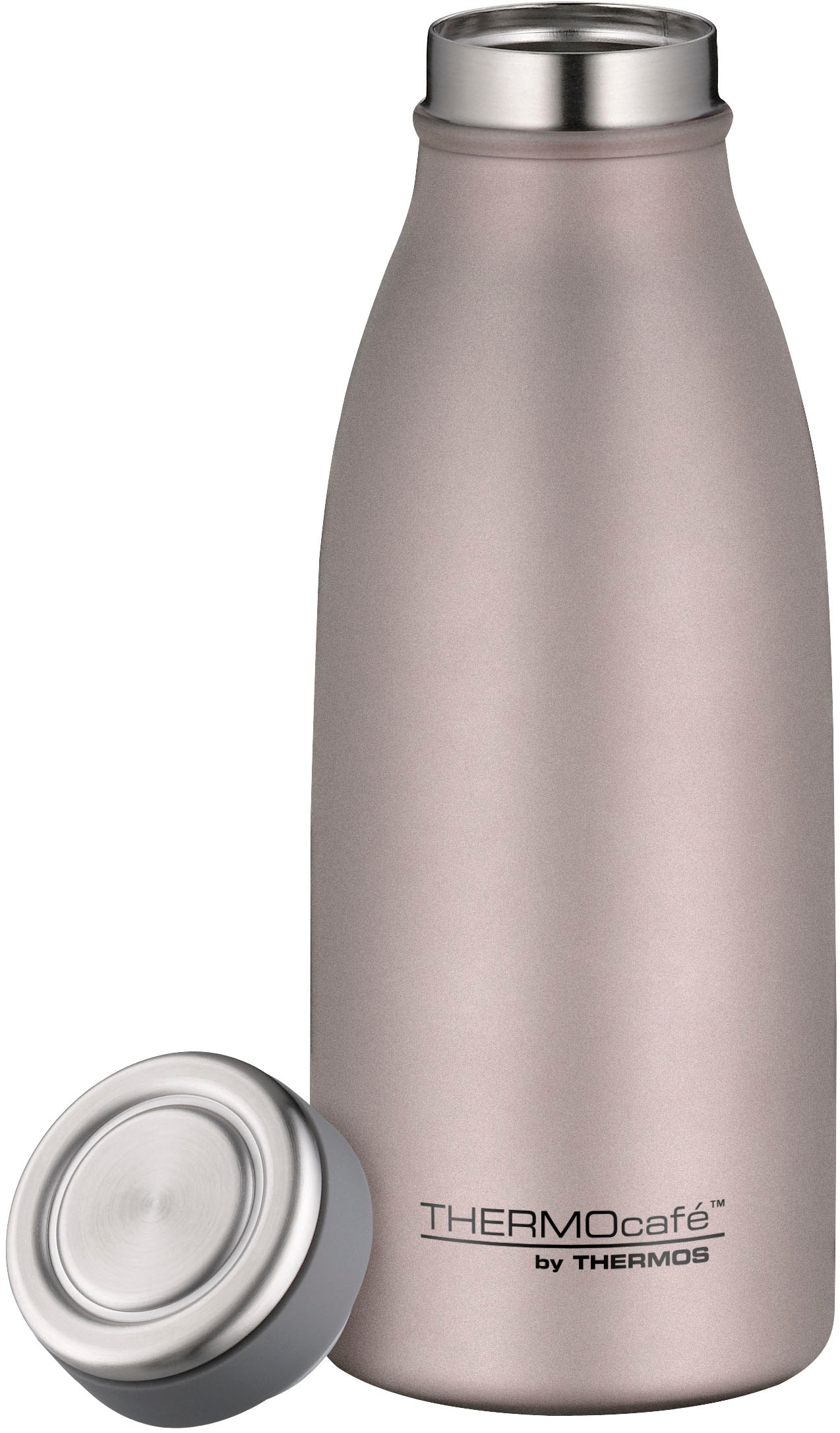 THERMOcafé Isolierflasche »TC BOTTLE, aus doppelwandigem Edelstahl, spülmaschinenfest« gummierter Drehverschluss, absolut dicht bei Kohlensäure