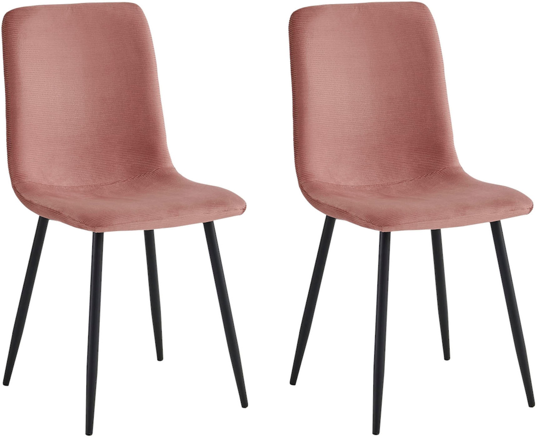 HELA 4-Fußstuhl "LEIPZIG", (Set), 2 St., Microfaser-Cord, 4-Fuß,Rundrohrges günstig online kaufen