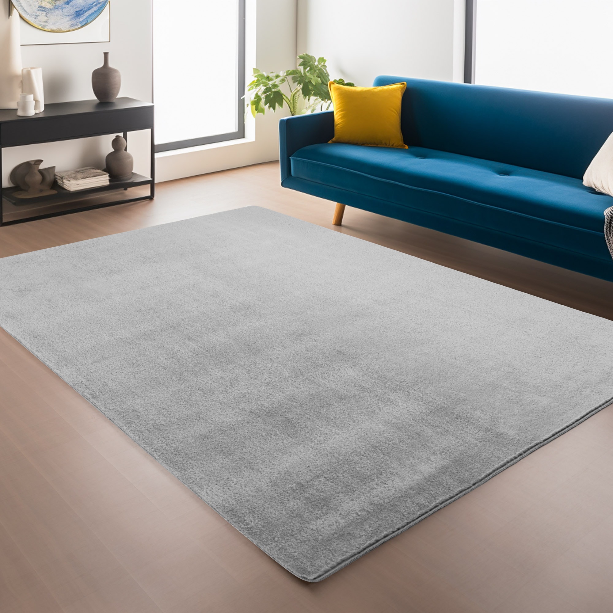Ayyildiz Teppiche Teppich "JOY 1400, auch als Läufer und in Rund erhältlich" rechteckig 11 mm Höhe besonders weich, uni Kurzflor, Wohnzimmer, Kinderzimmer