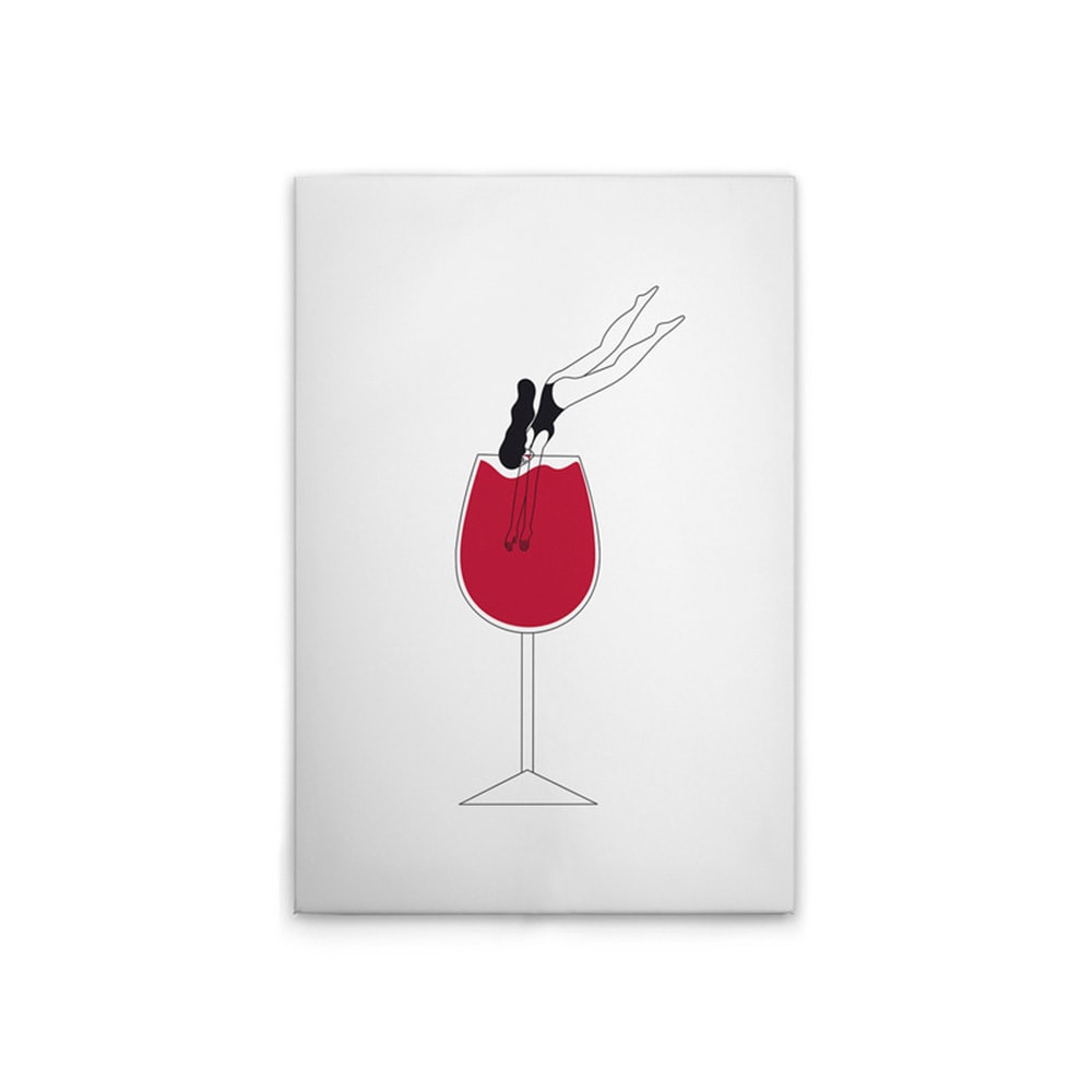 A.S. Création Leinwandbild "Wine Love 1 - Wandbild Schwarz Weiß Rot Keilrah günstig online kaufen